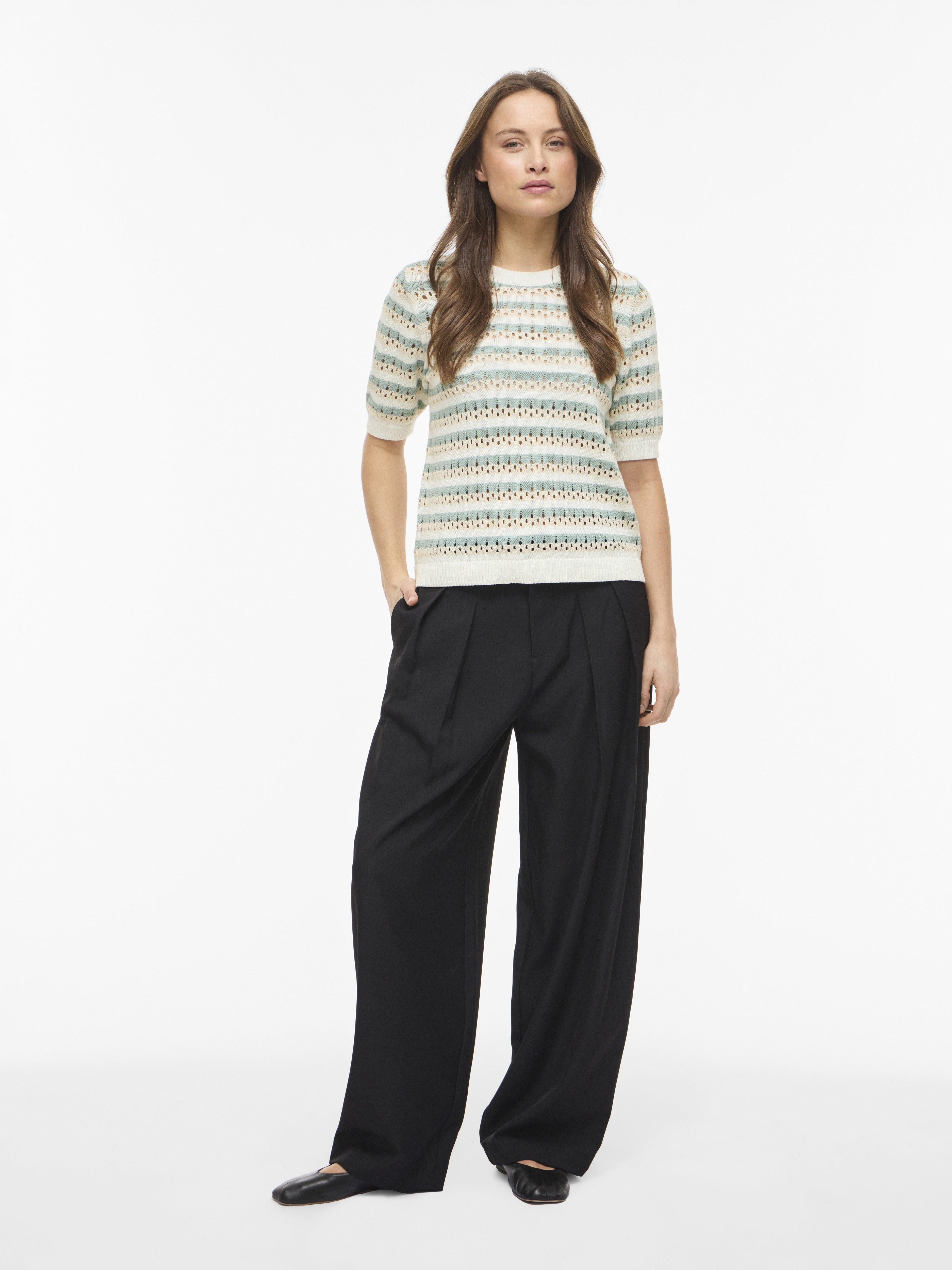 Vila Damen Pullover Snow White/Birc