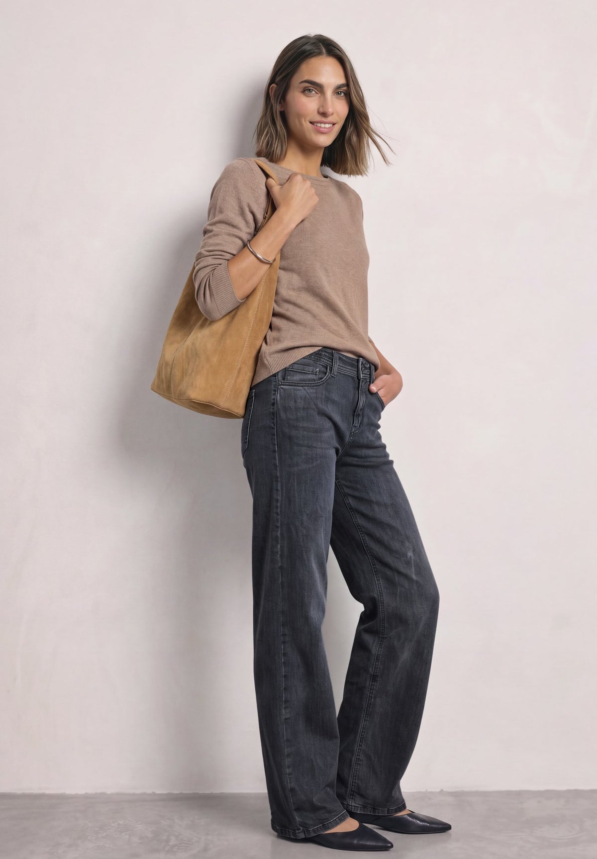 Street One Damen Hosen  Steel Gre