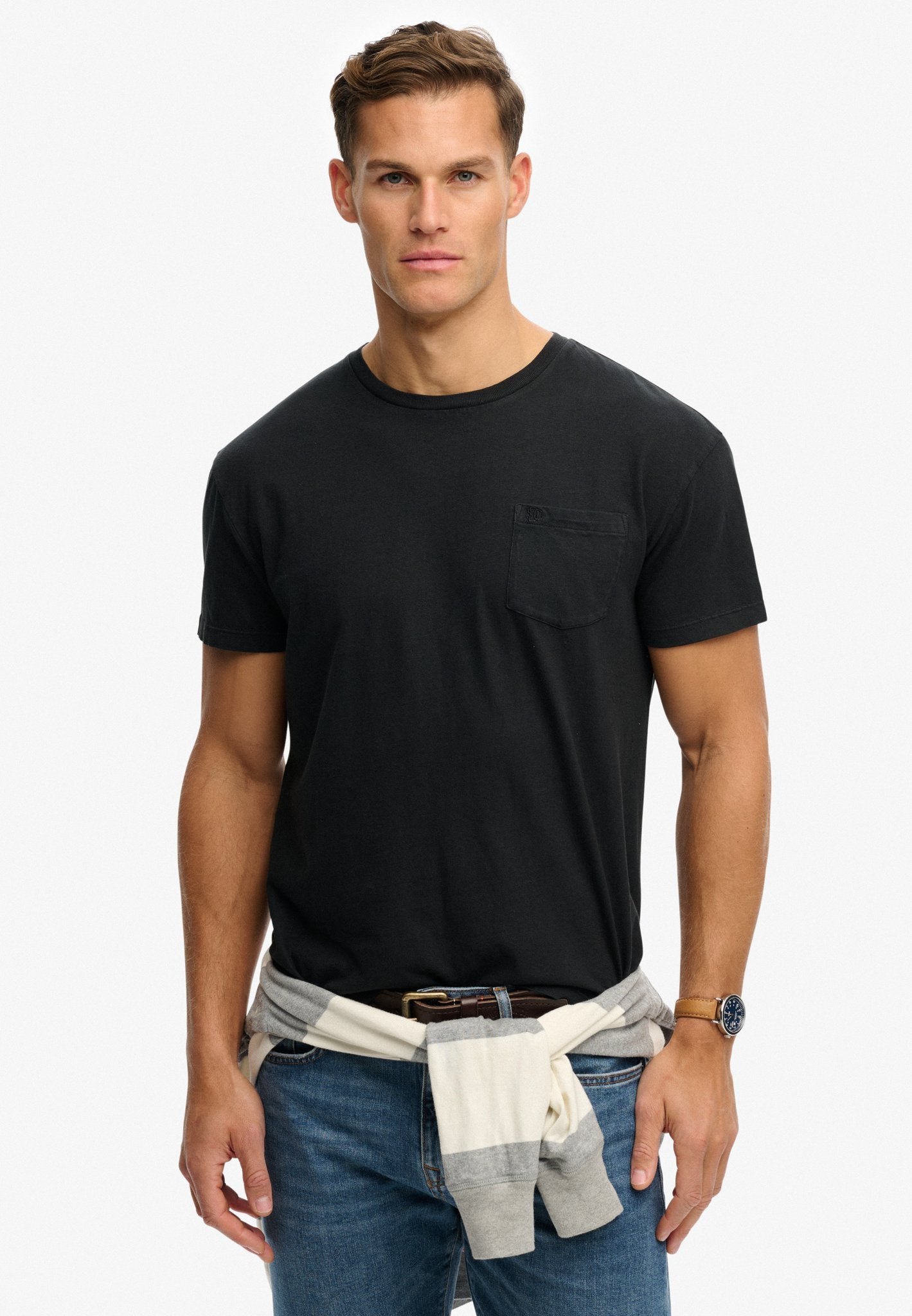 Superdry Men Herren T-Shirts kurz A Jet Black