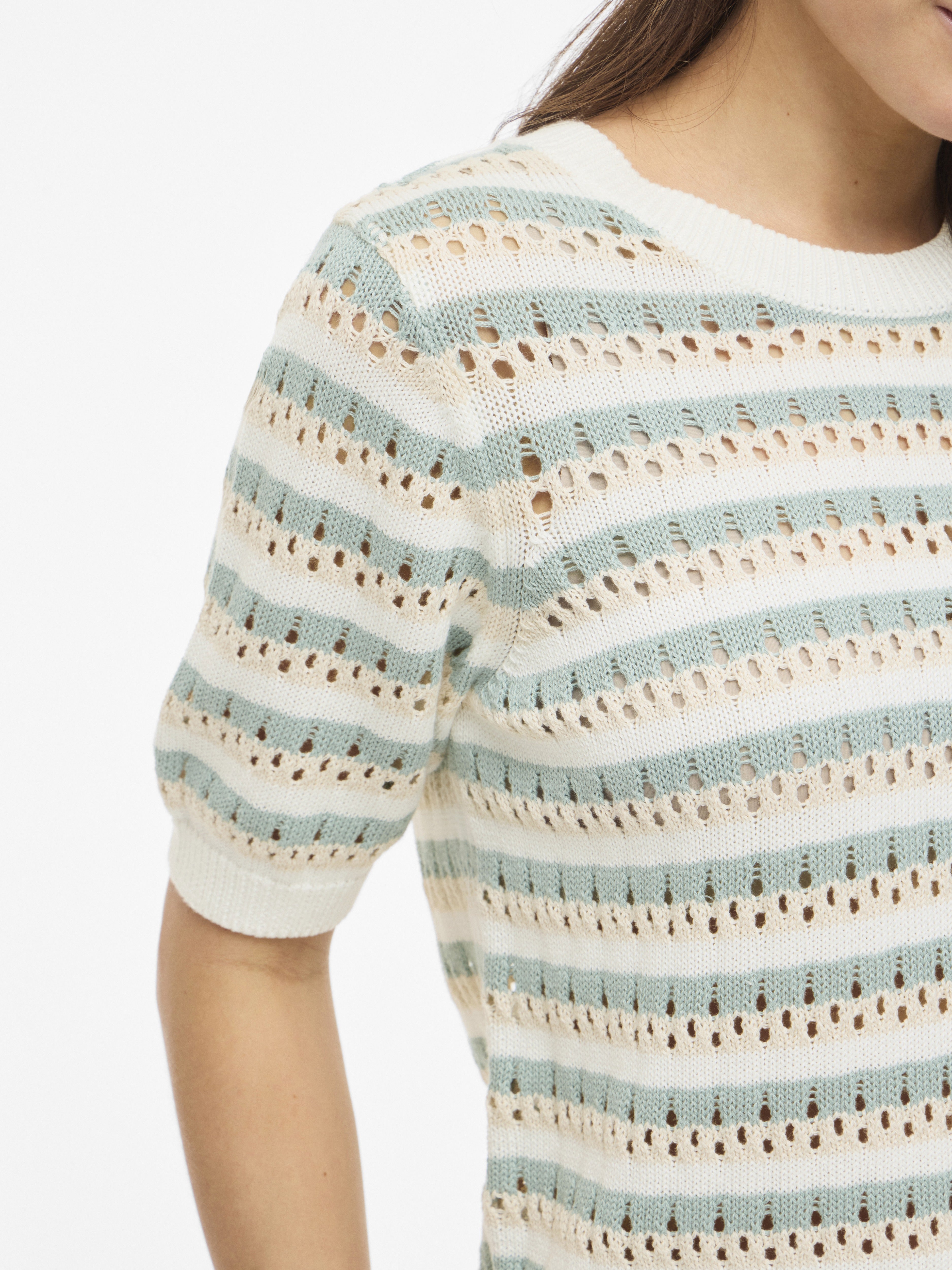 Vila Damen Pullover Snow White/Birc