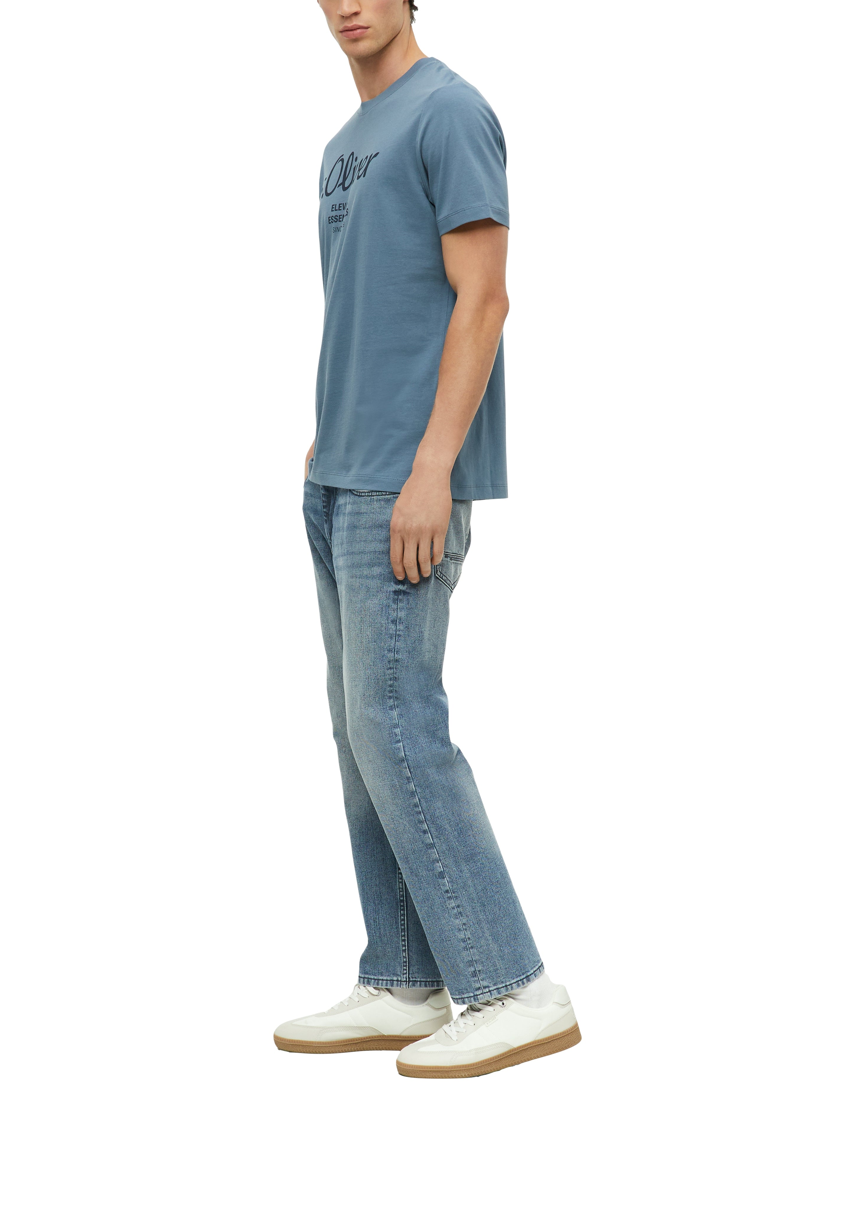 S. Oliver red Herren T-Shirts kurz Blue