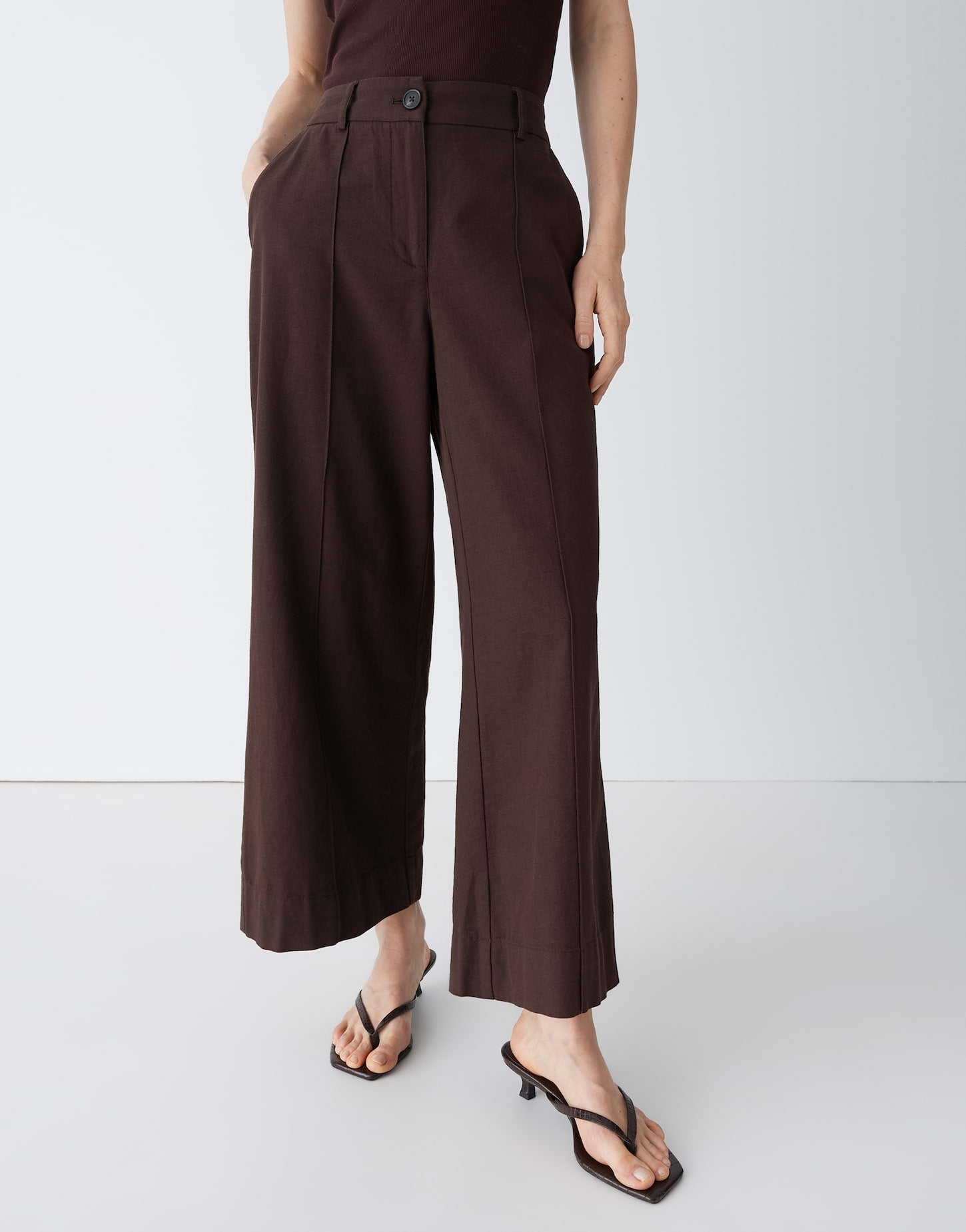 Opus Damen Hosen Coffee Bean
