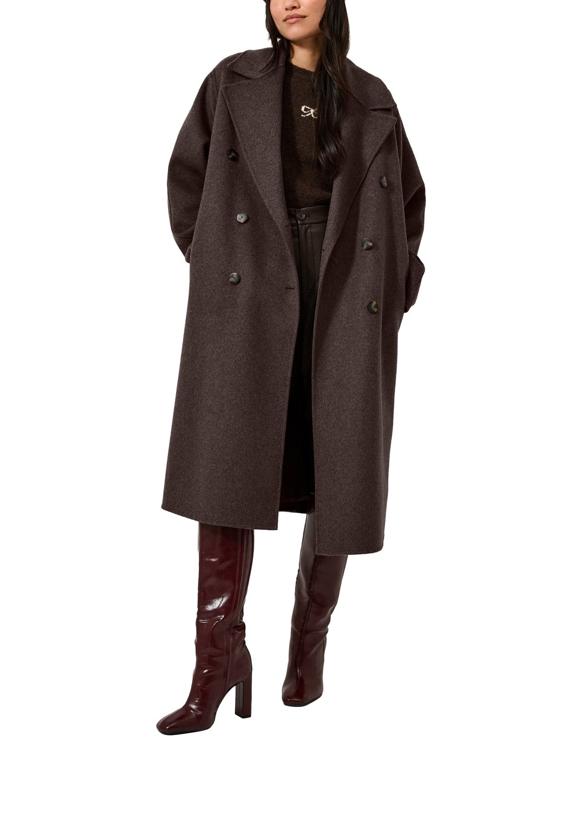 QS by S.Oliver Damen Mantel W Brown