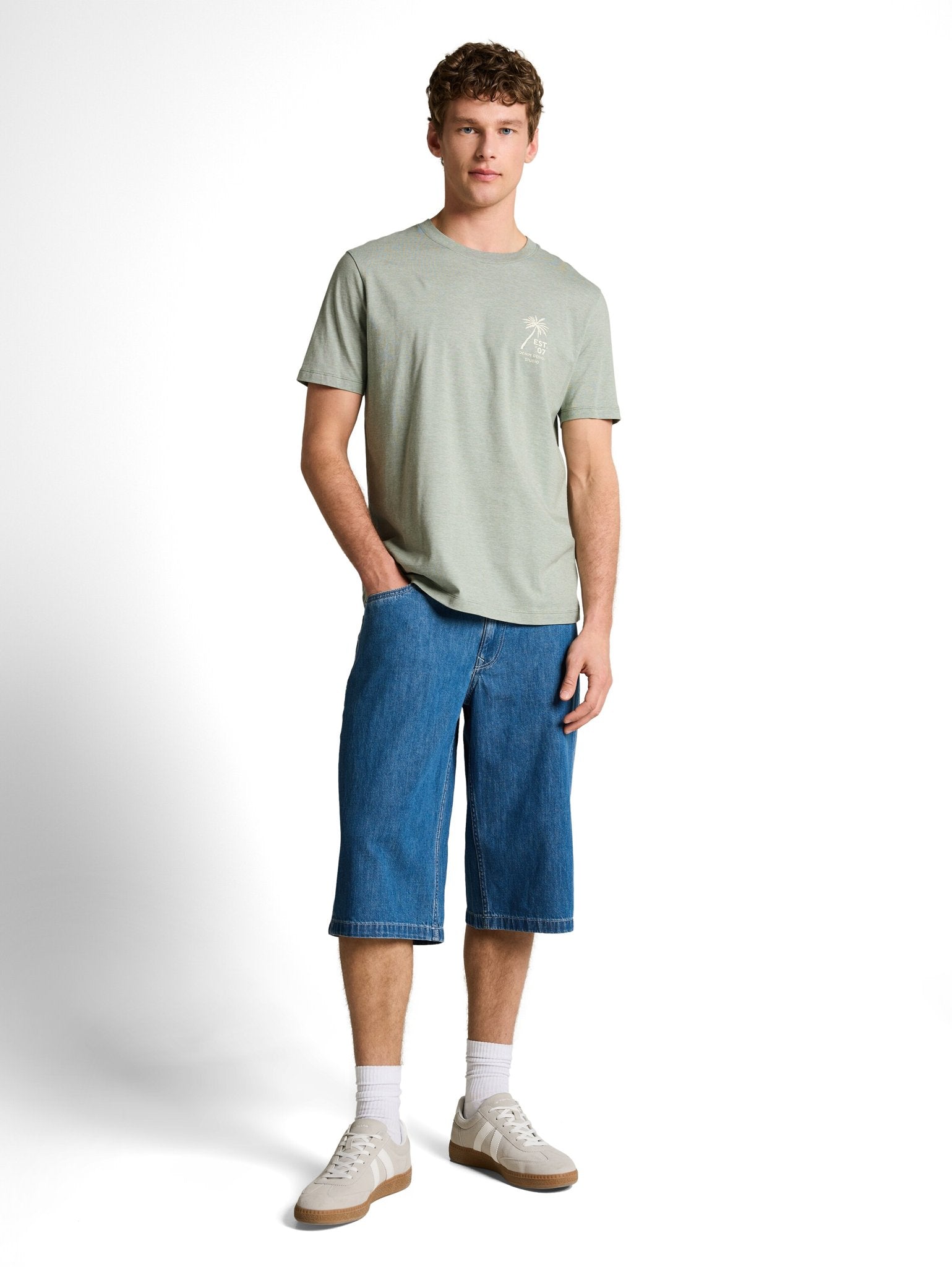 Tom Tailor denim Herren T-Shirts kurz Sea Spray