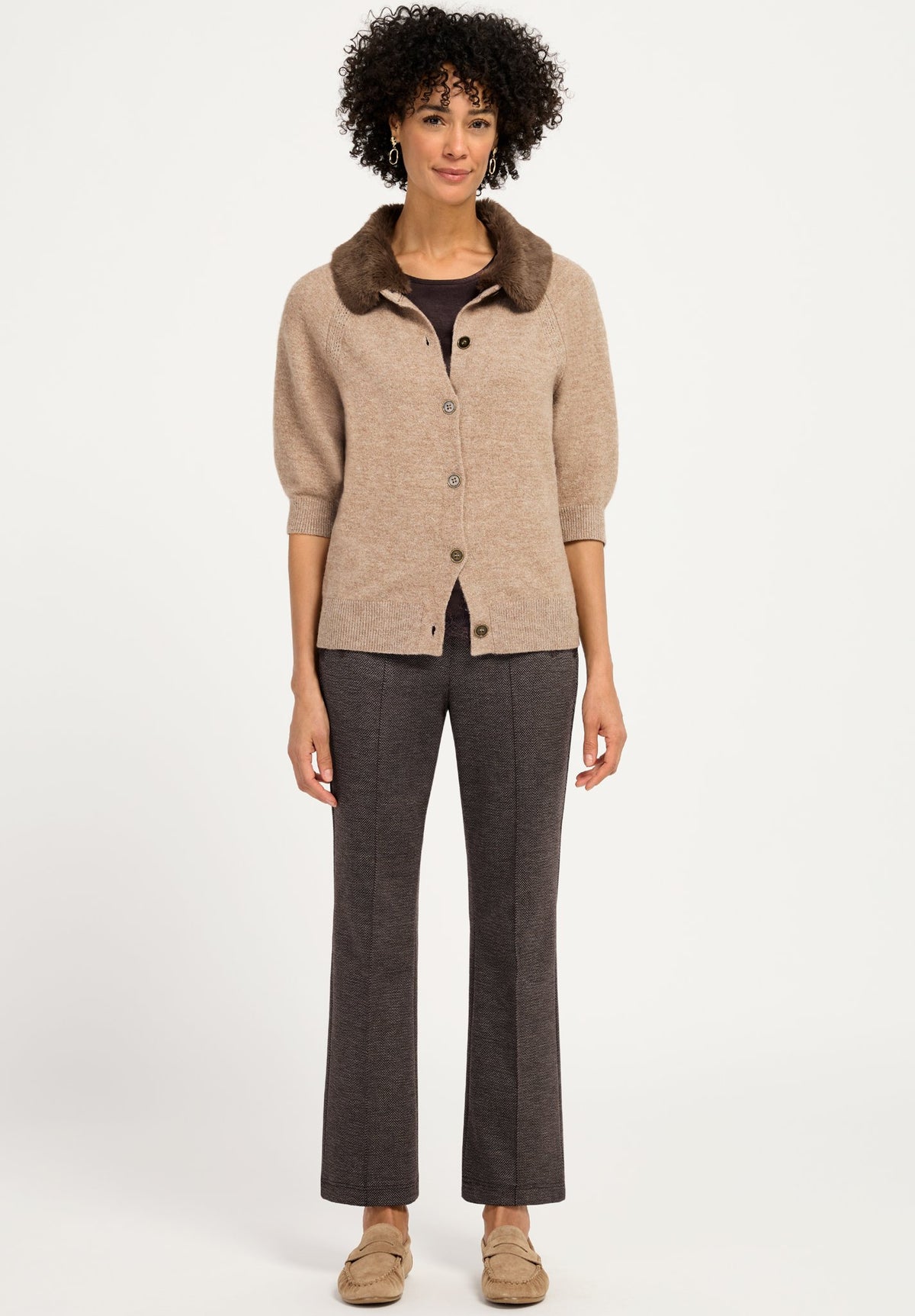 Bianca Damen Hosen Brown Mix