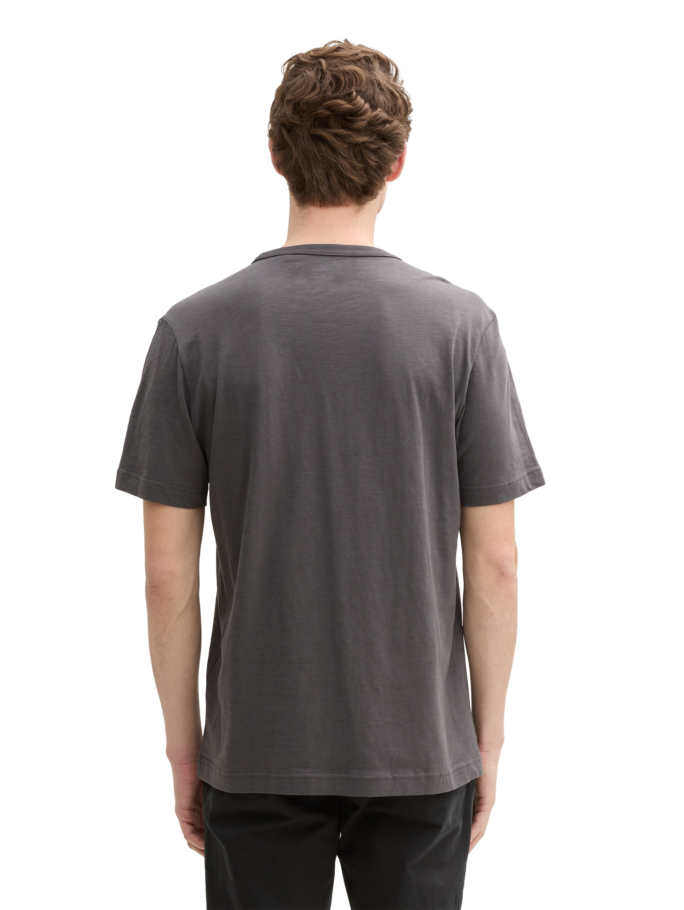 Tom Tailor Herren T-Shirts kurz Tarmac Grey