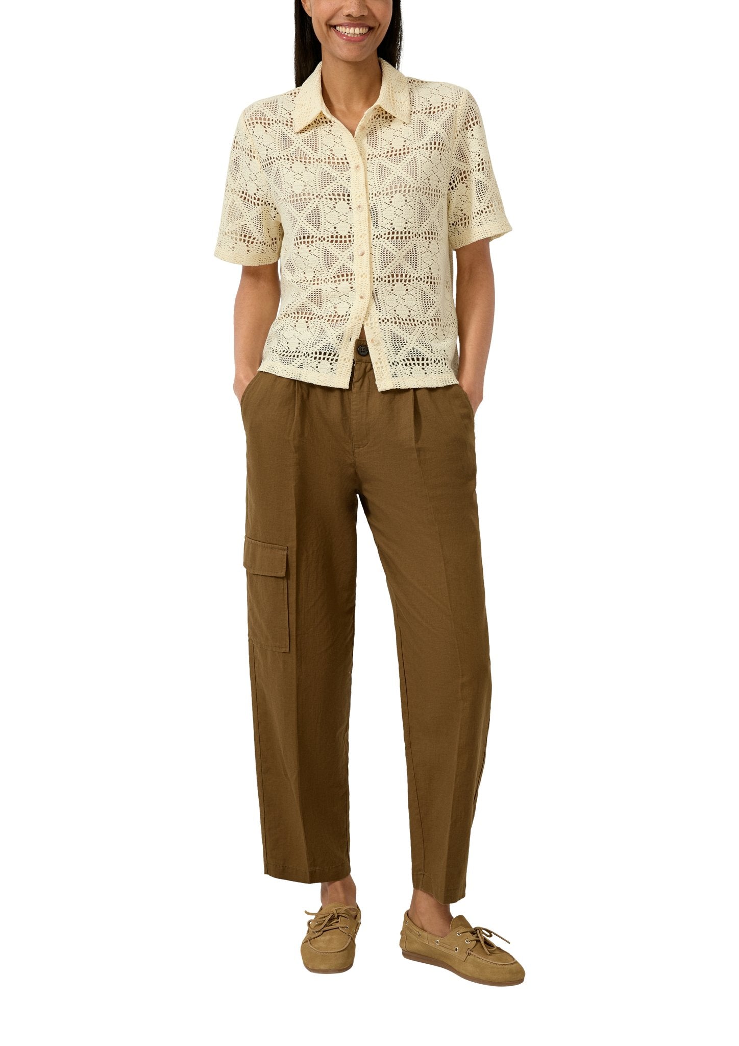 S. Oliver red Damen T-Shirts Brown
