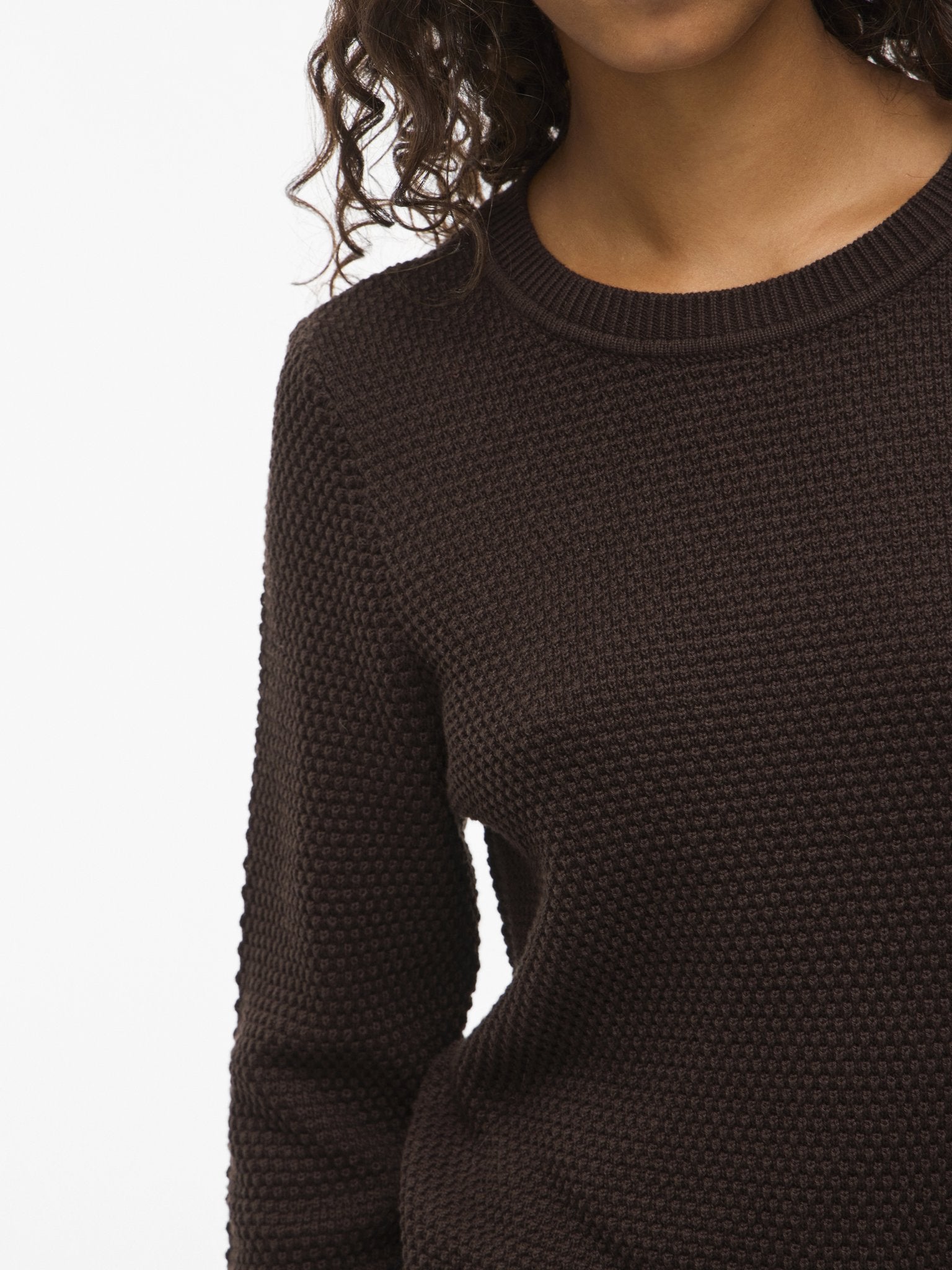 Vila Damen Pullover Coffee Bean