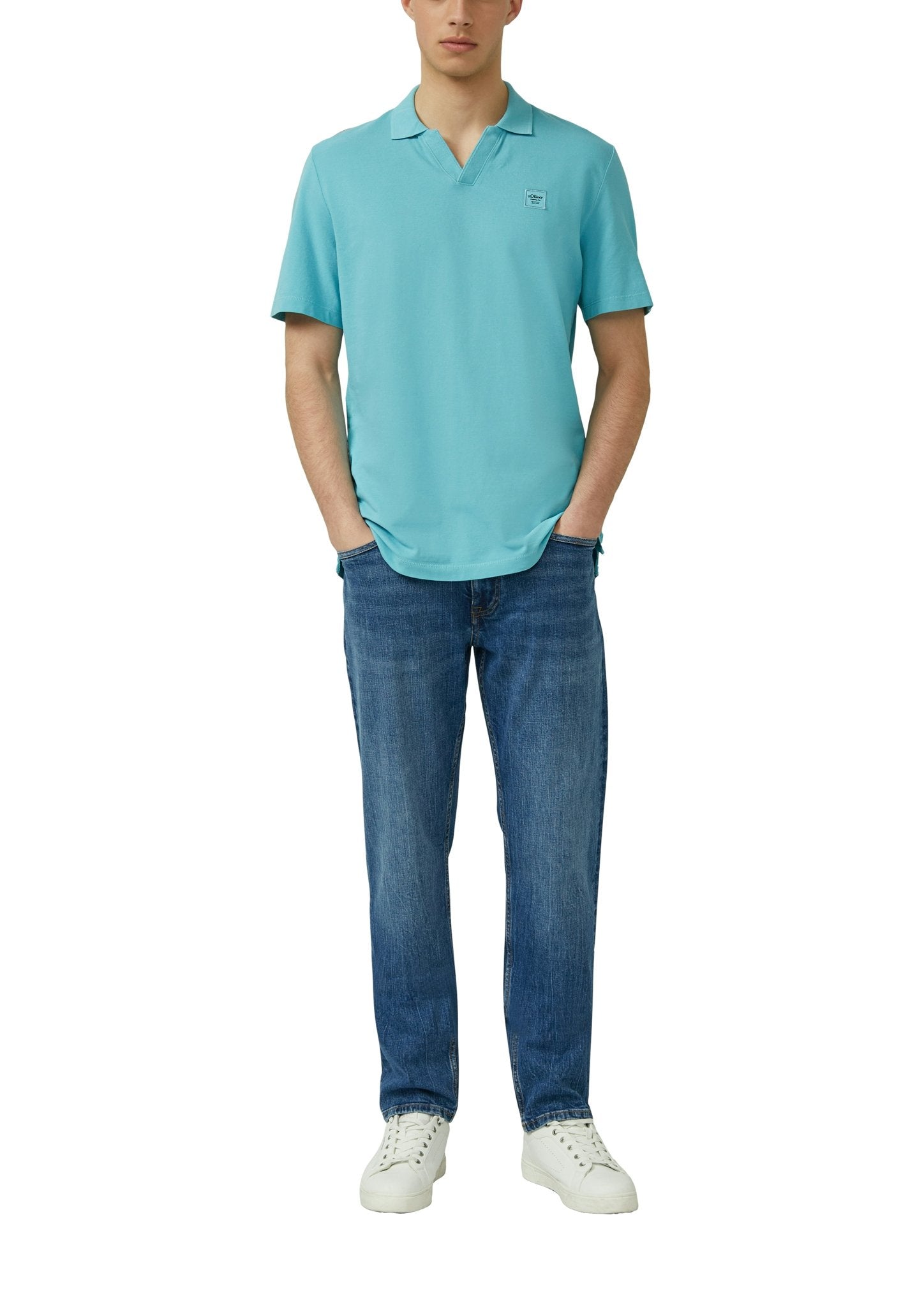 S. Oliver red Herren Polo-Shirts Blue Green