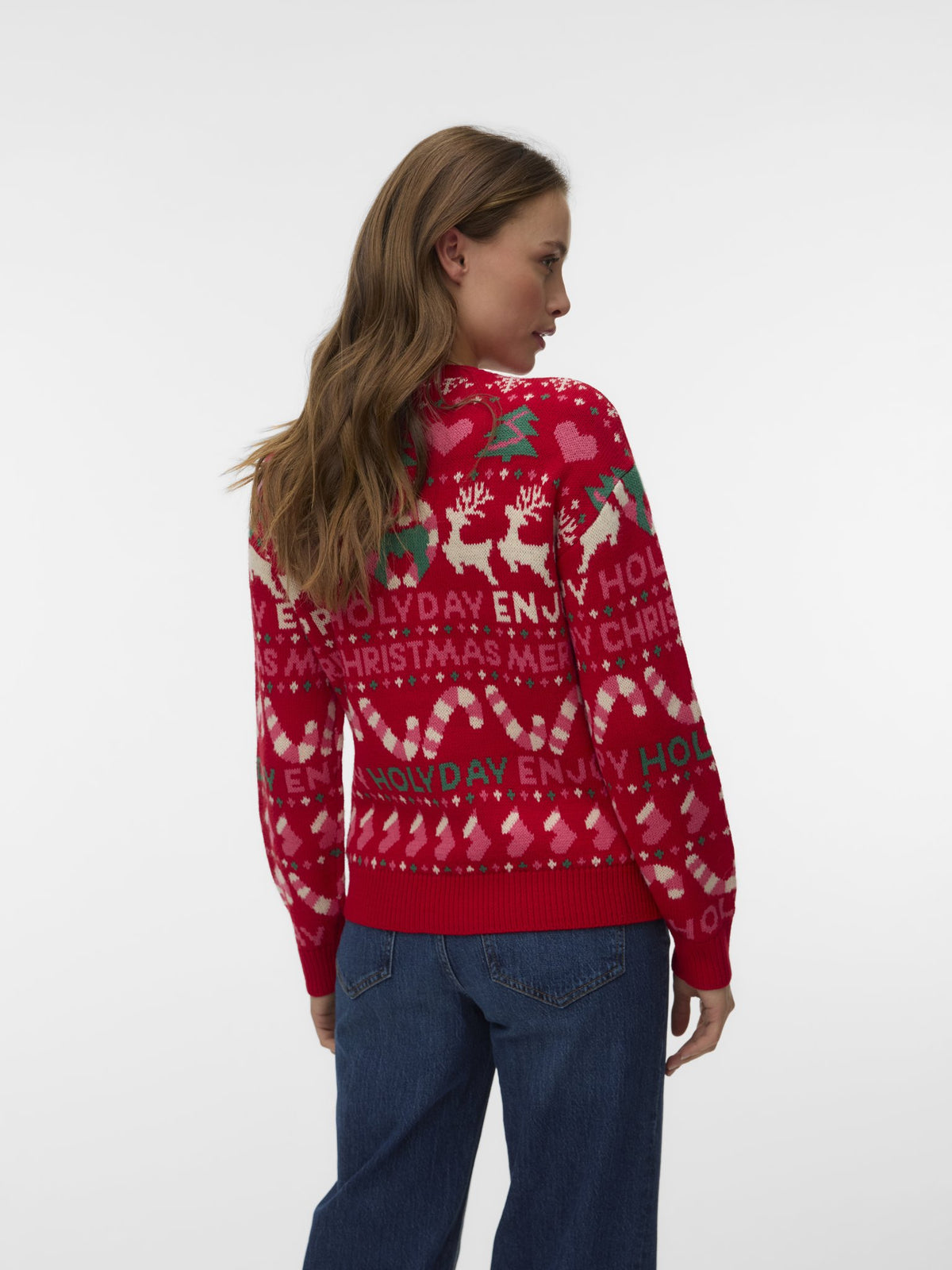 Vero Moda Damen Pullover Chinese Red/W.