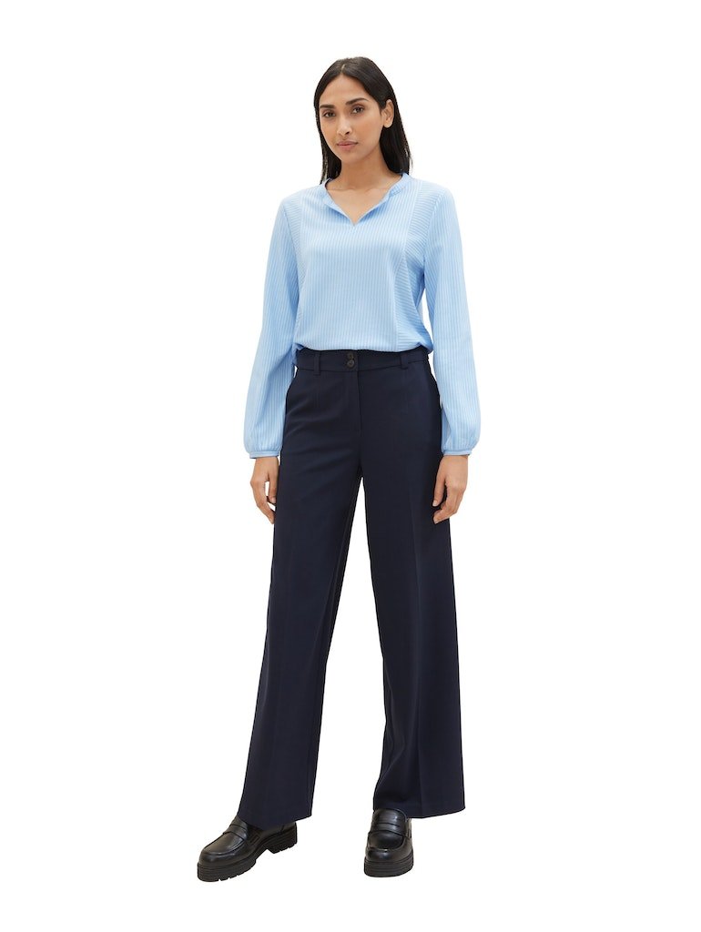 Tom Tailor Damen T-Shirts Blue White Thin
