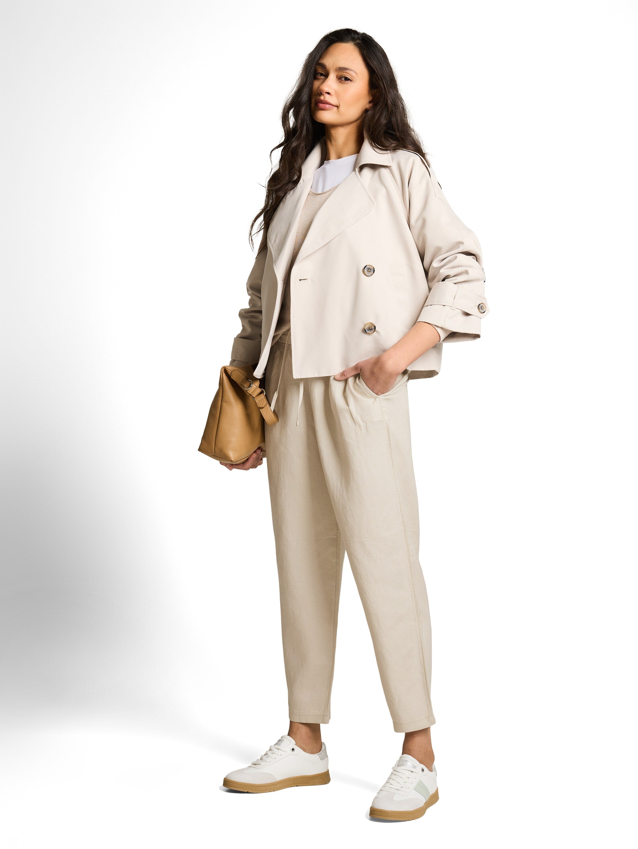 Tom Tailor Damen Hosen Sand Stone Beig