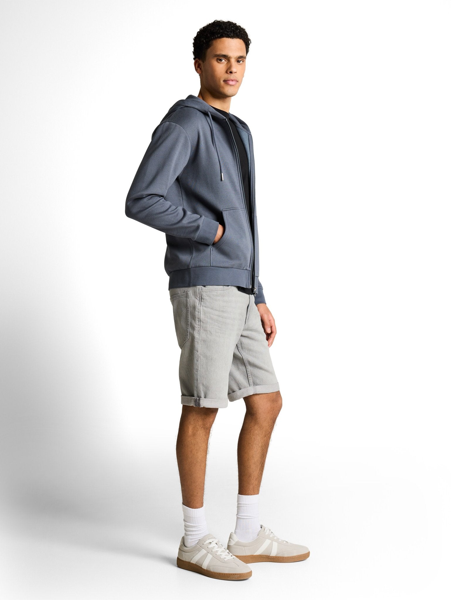 Tom Tailor denim Herren Shorts Used Light Ston