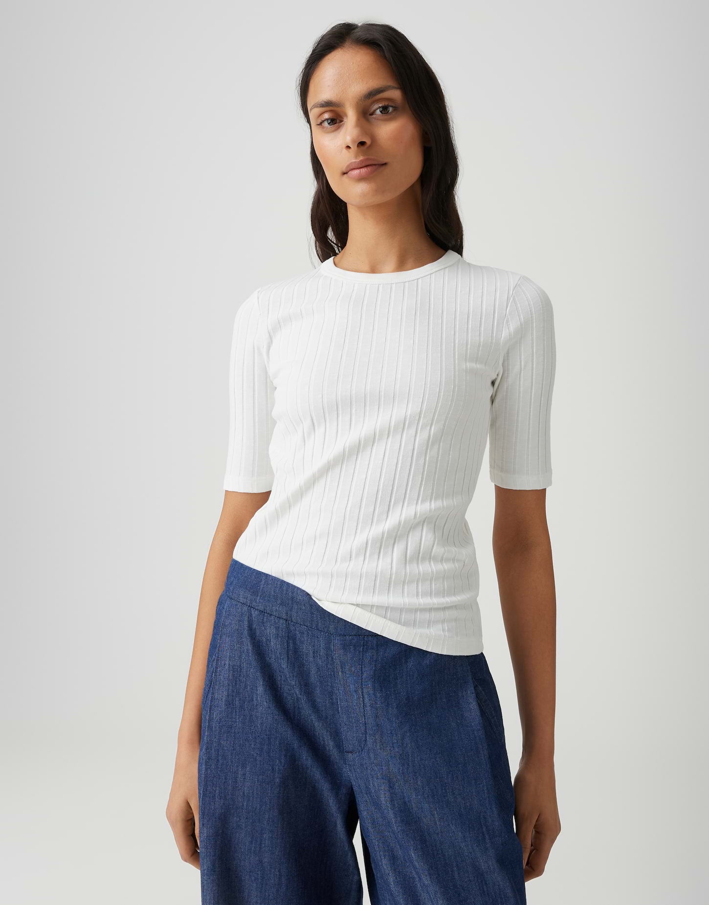 Opus Damen T-Shirts Milk