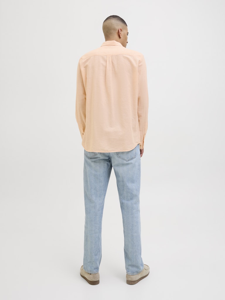 Jack & Jones Herren Hemden lang Peach Parfait