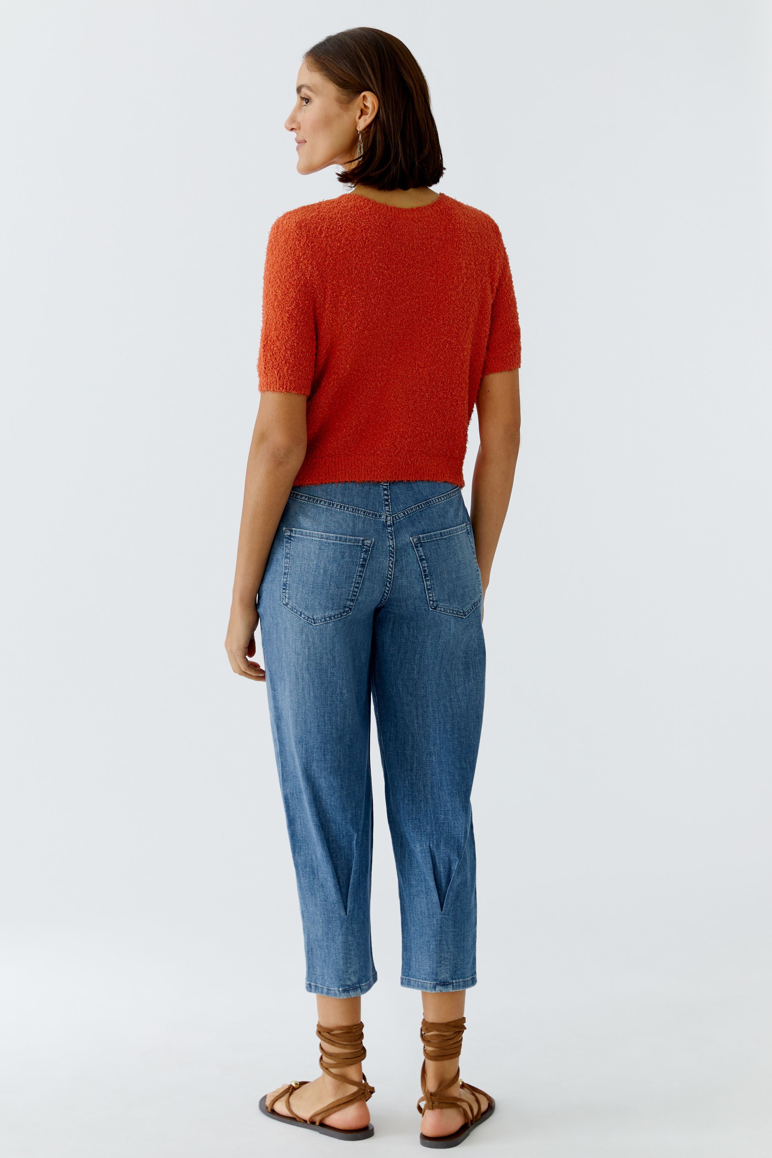Oui Damen Strickjacken  Burnt Tang