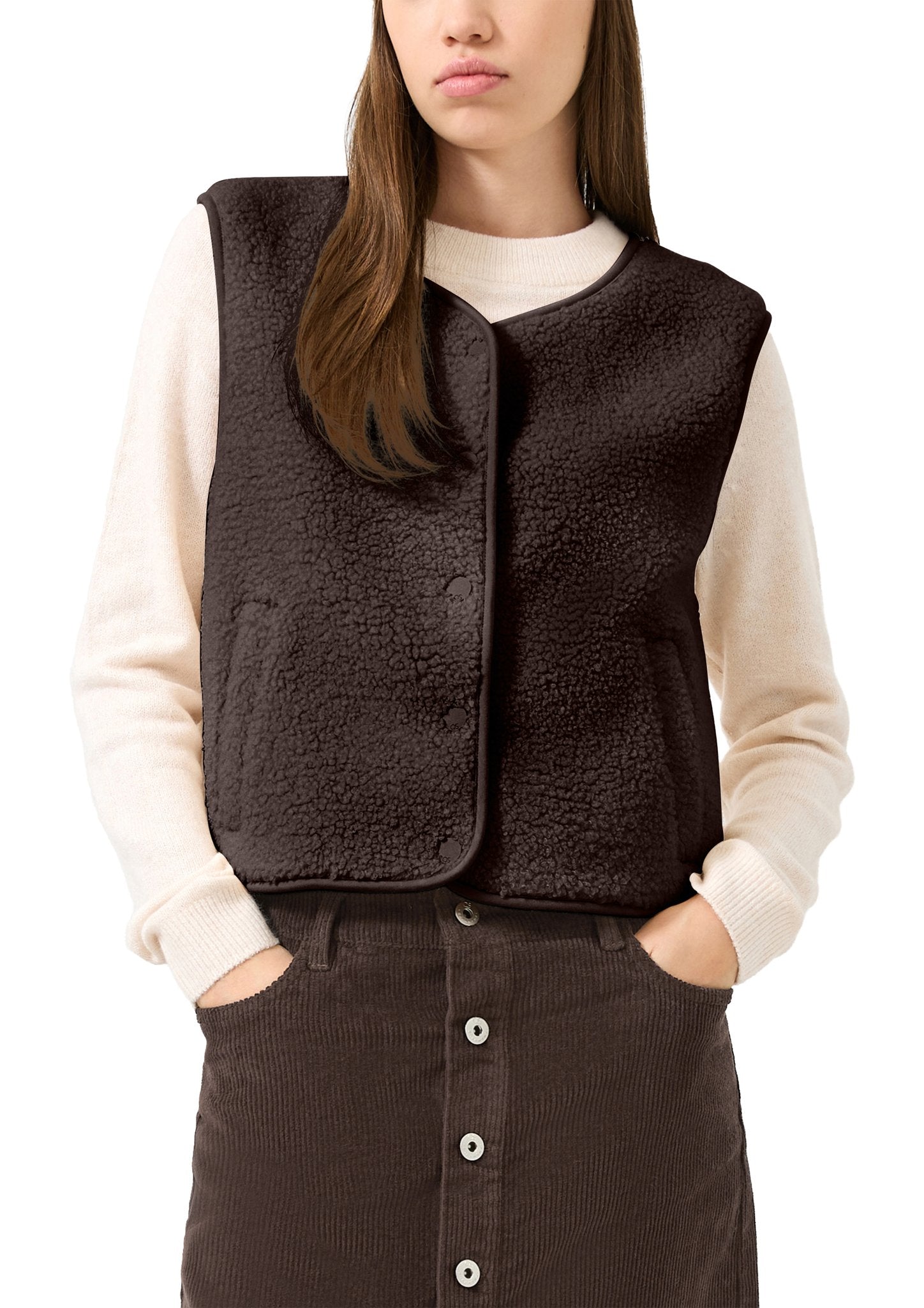 QS by S.Oliver Damen T-Shirts  Brown