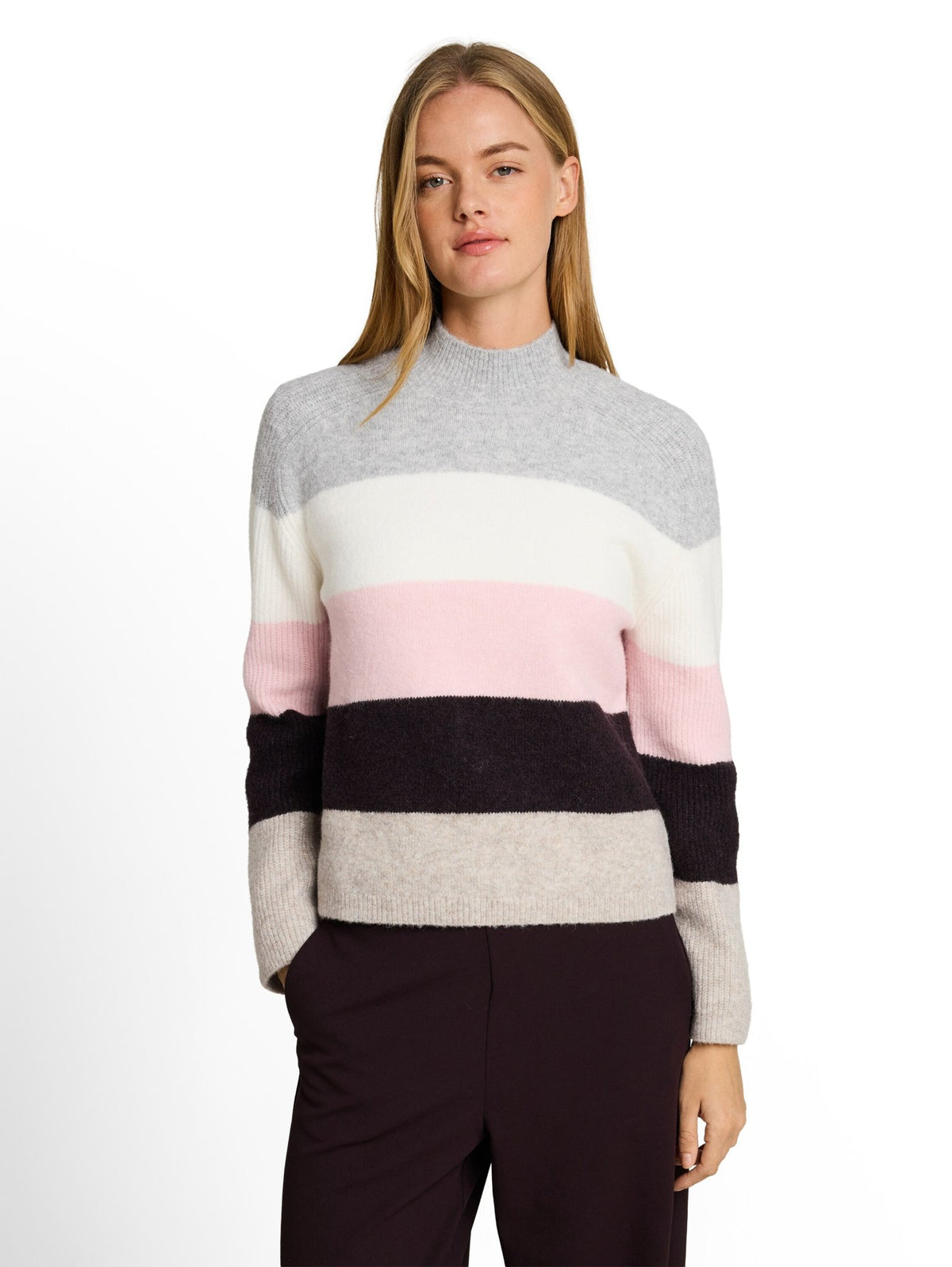 Tom Tailor denim Damen Pullover Grey Pink Color