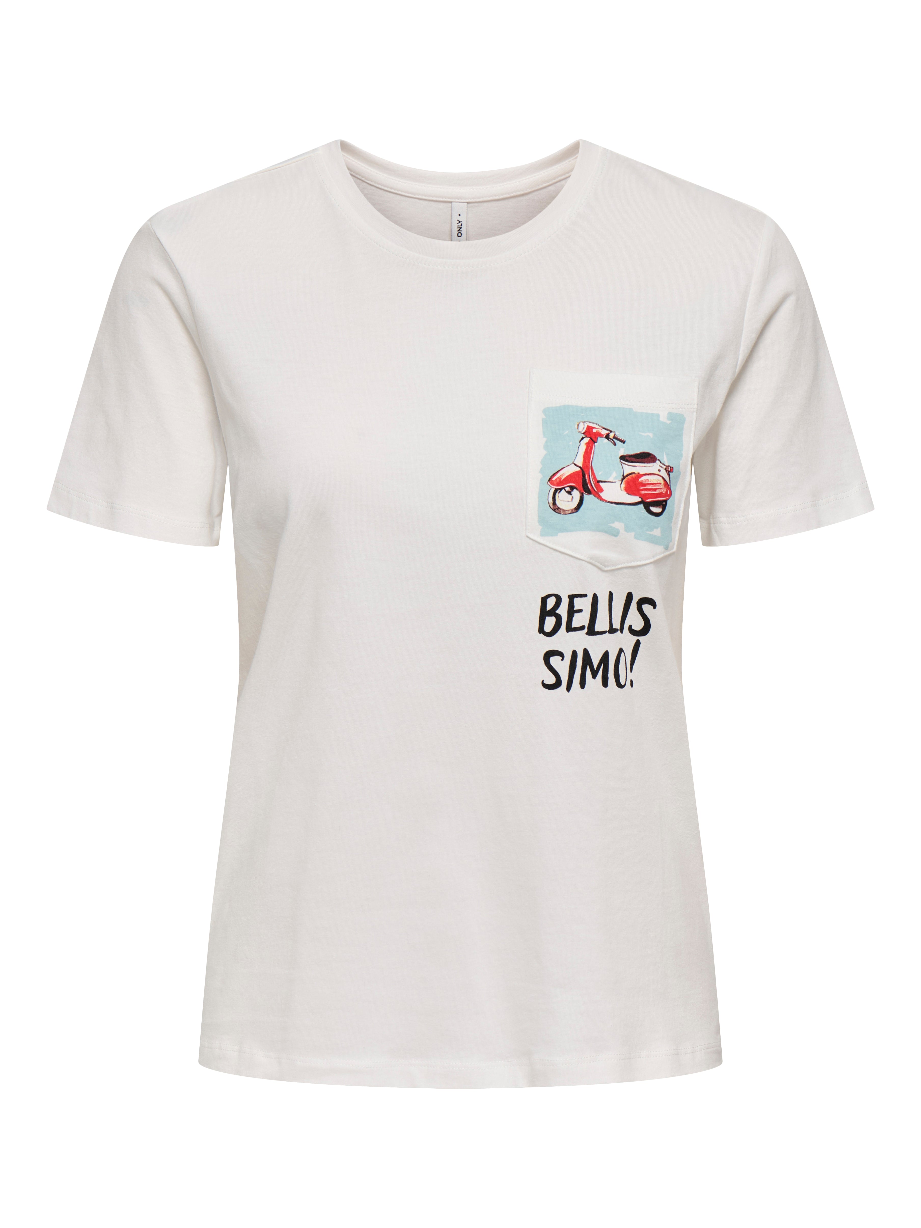 only Damen T-Shirts Cloud Dancer/Sc
