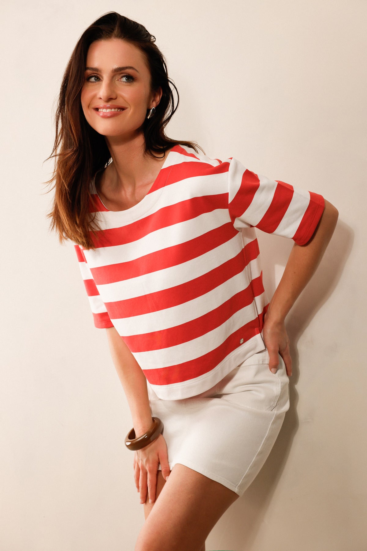 Monari Damen T-Shirts  Coral Red R