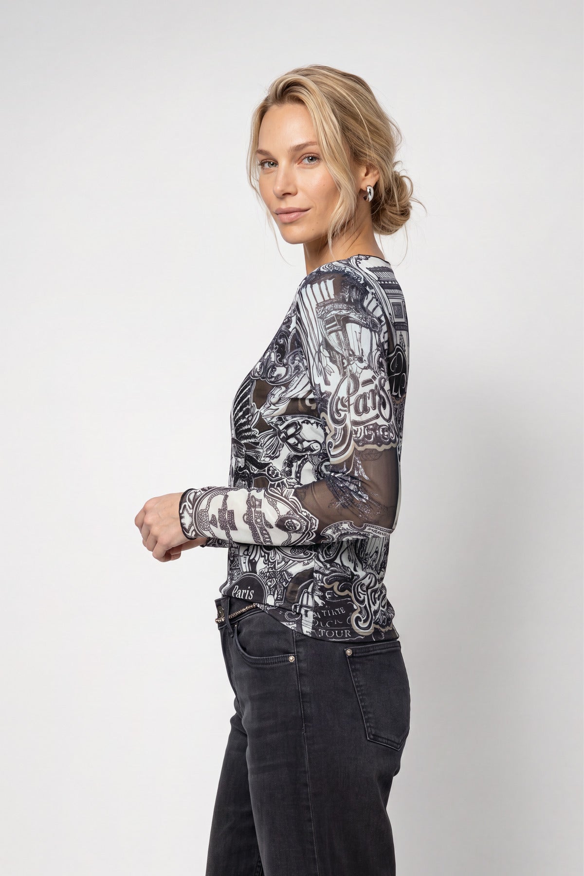 Monari Damen T-Shirts  Schwarz Gem