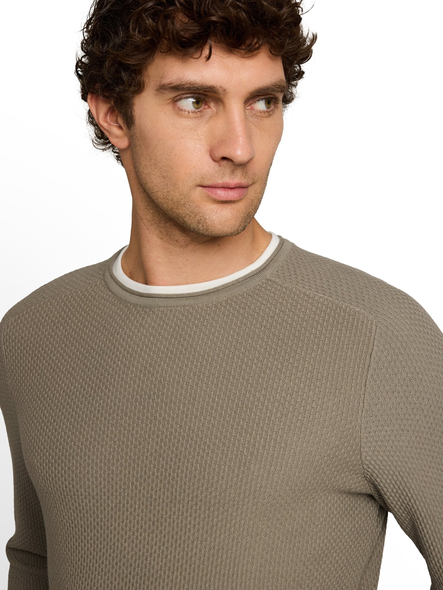 Tom Tailor denim Herren Pullover Dark Sage Green