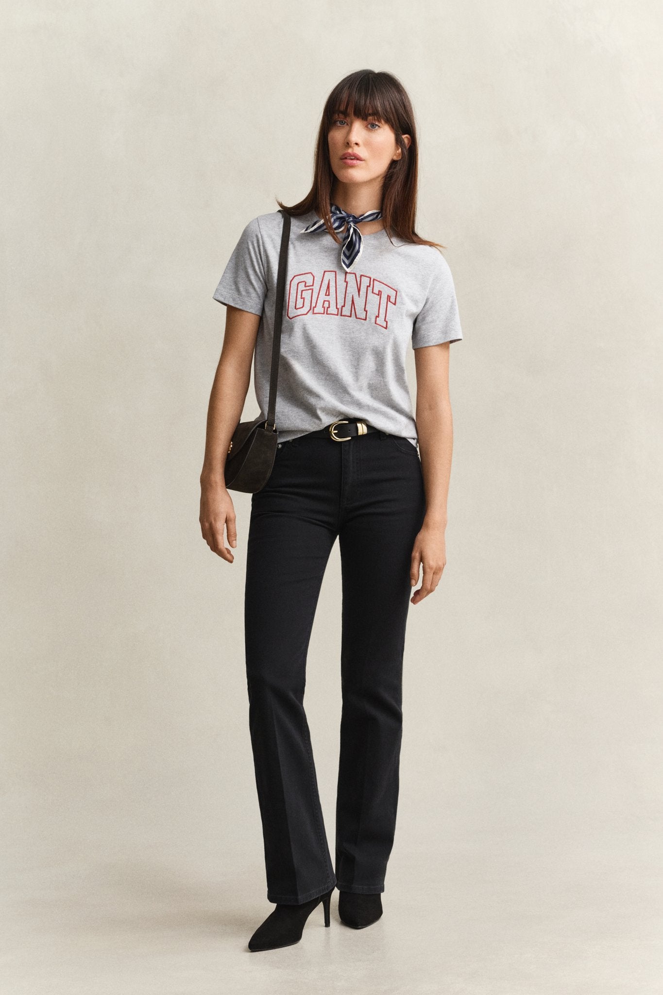 Gant Damen T-Shirts  Light Grey M