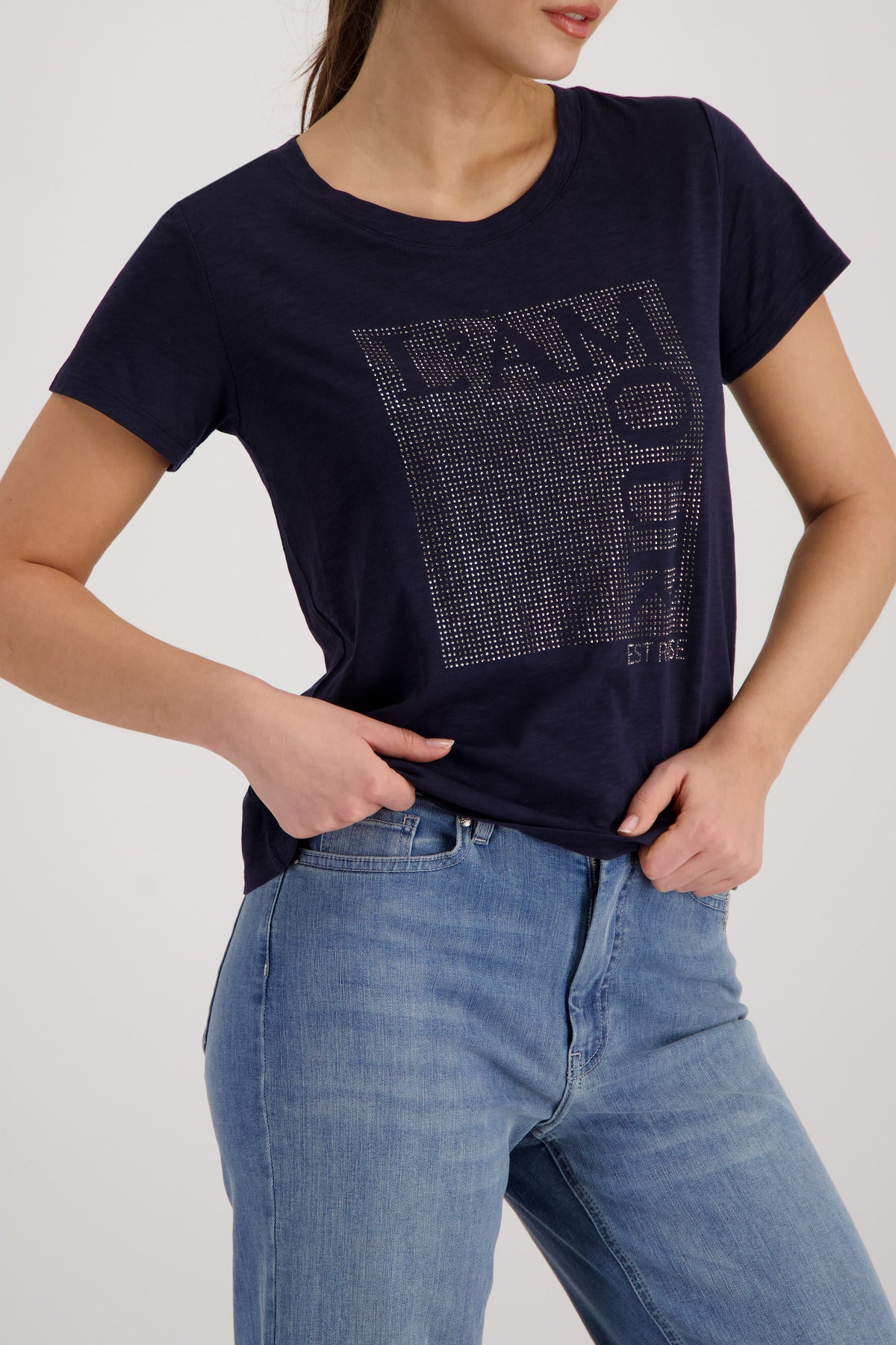 Monari Damen T-Shirts Marine