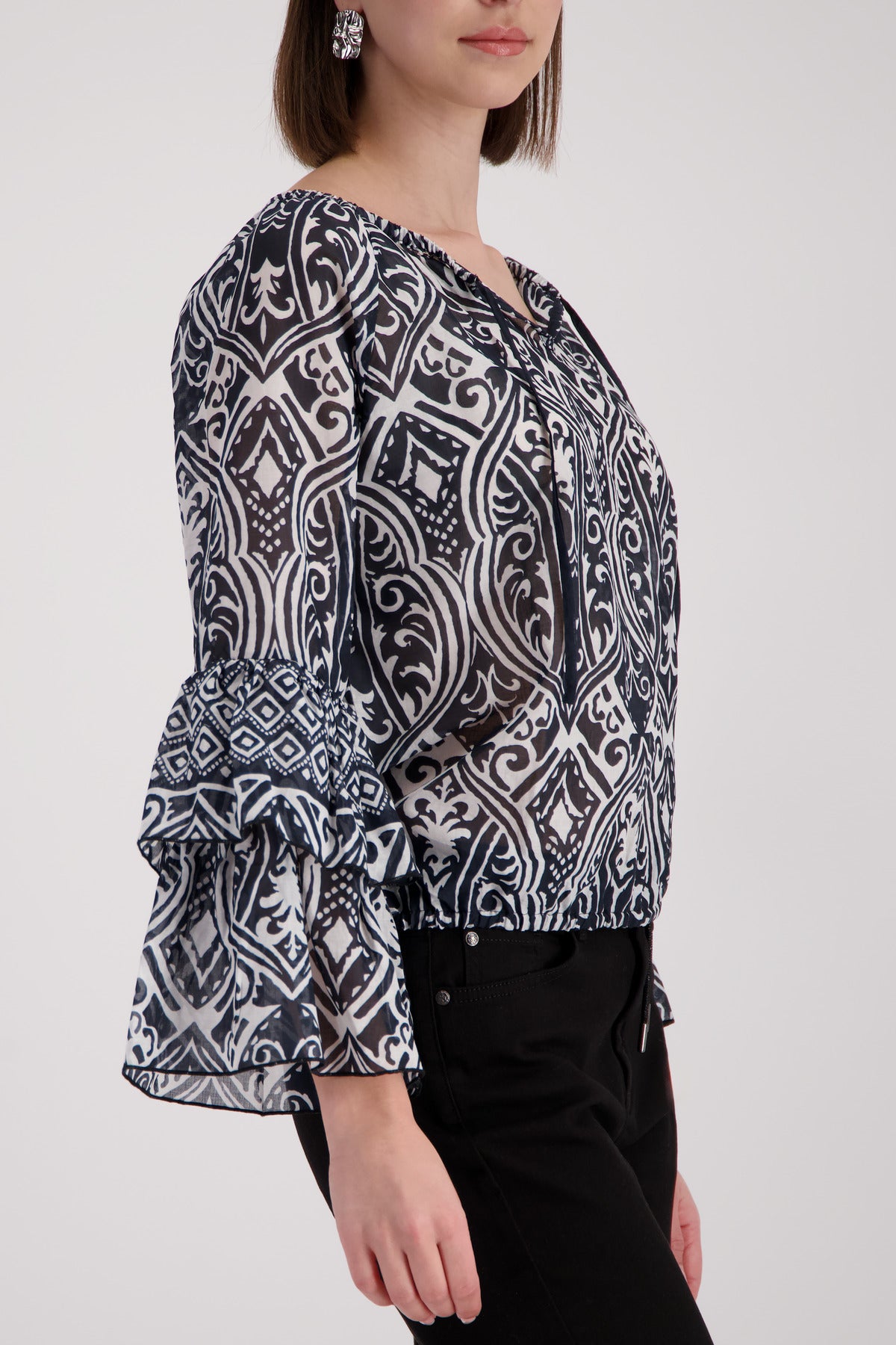Monari Damen Blusen  Schwarz Gem