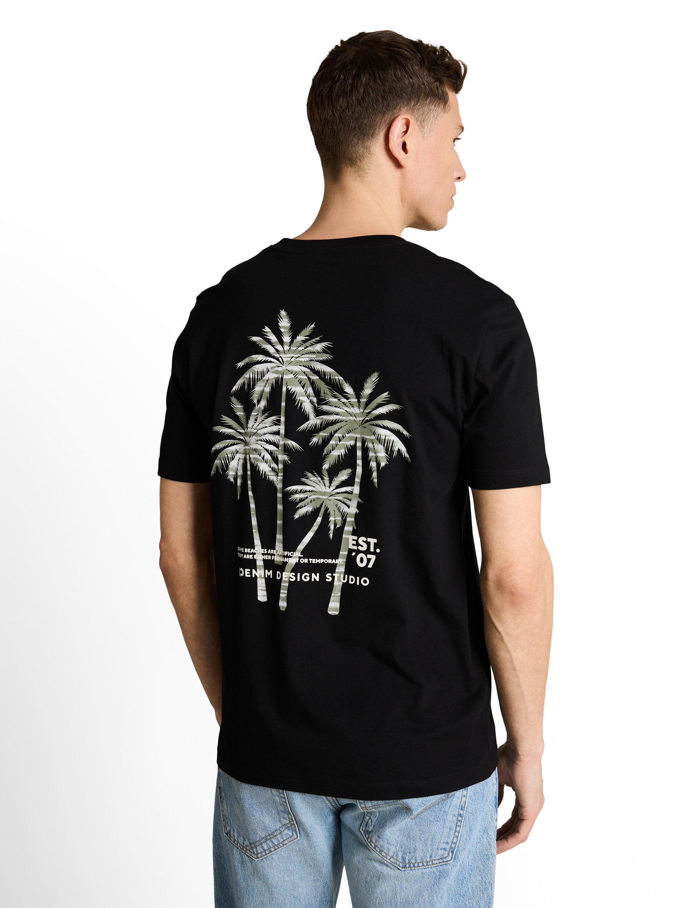 Tom Tailor denim Herren T-Shirts kurz Black