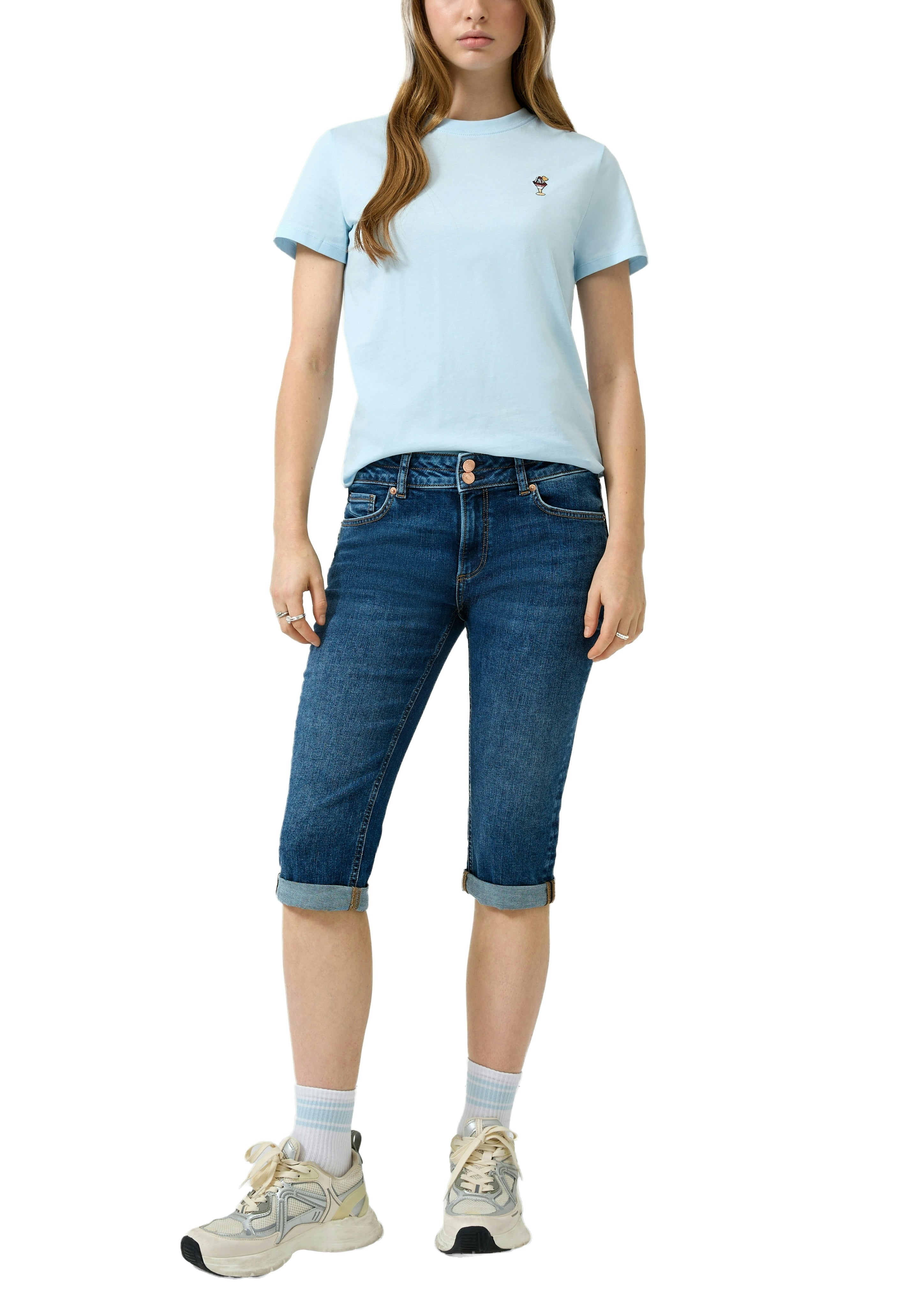 QS by S.Oliver Damen T-Shirts Blue