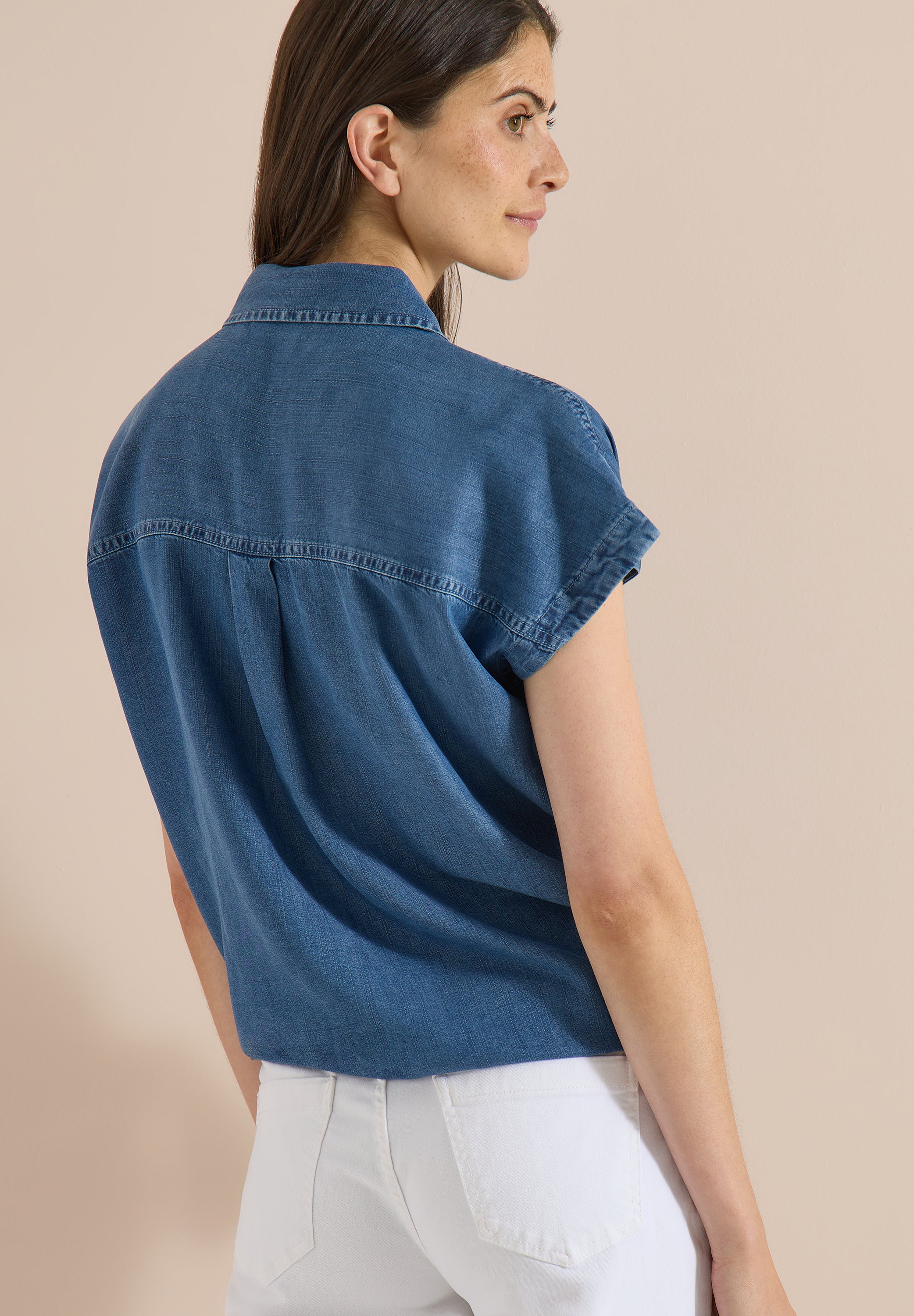 Cecil Damen Blusen  Mid Blue