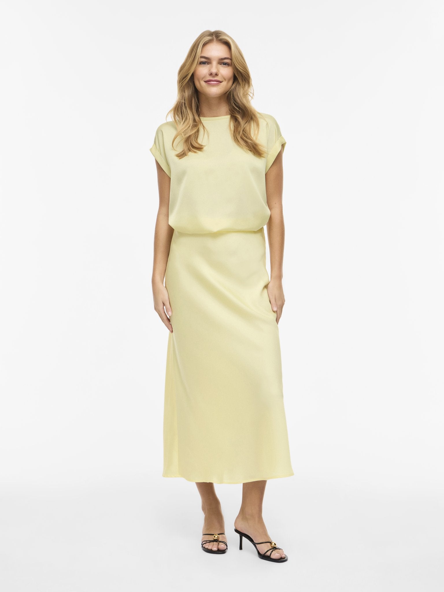 Vila Damen Rock Pastel Yellow
