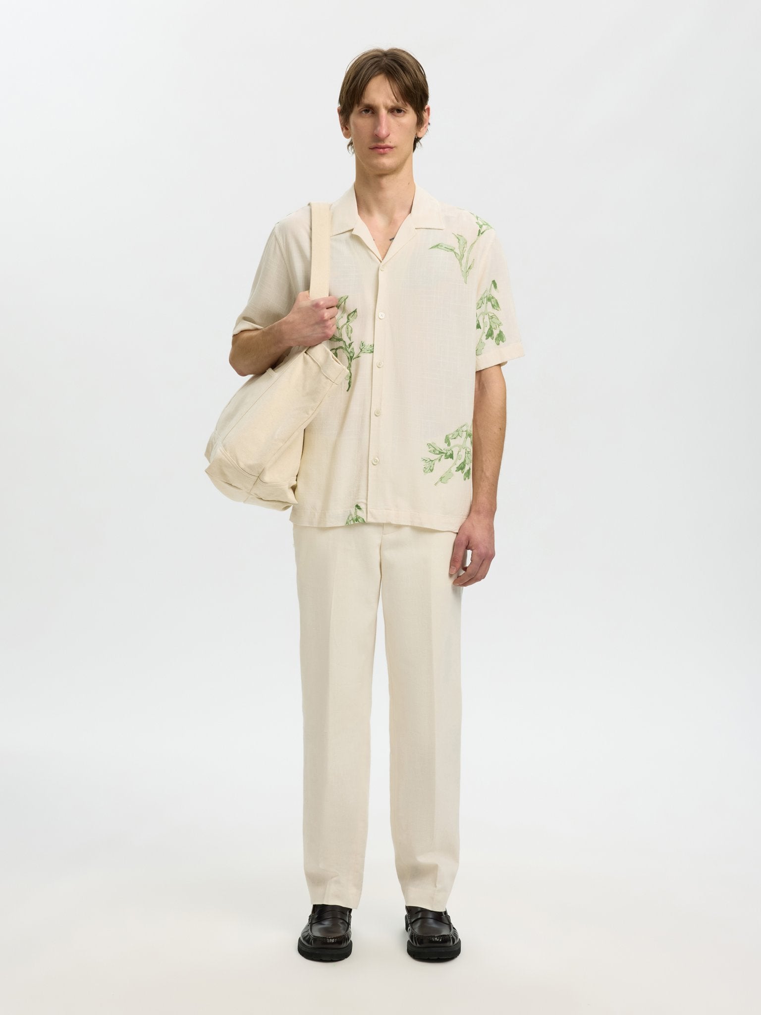 Selected homme Herren Hemden  Egret
