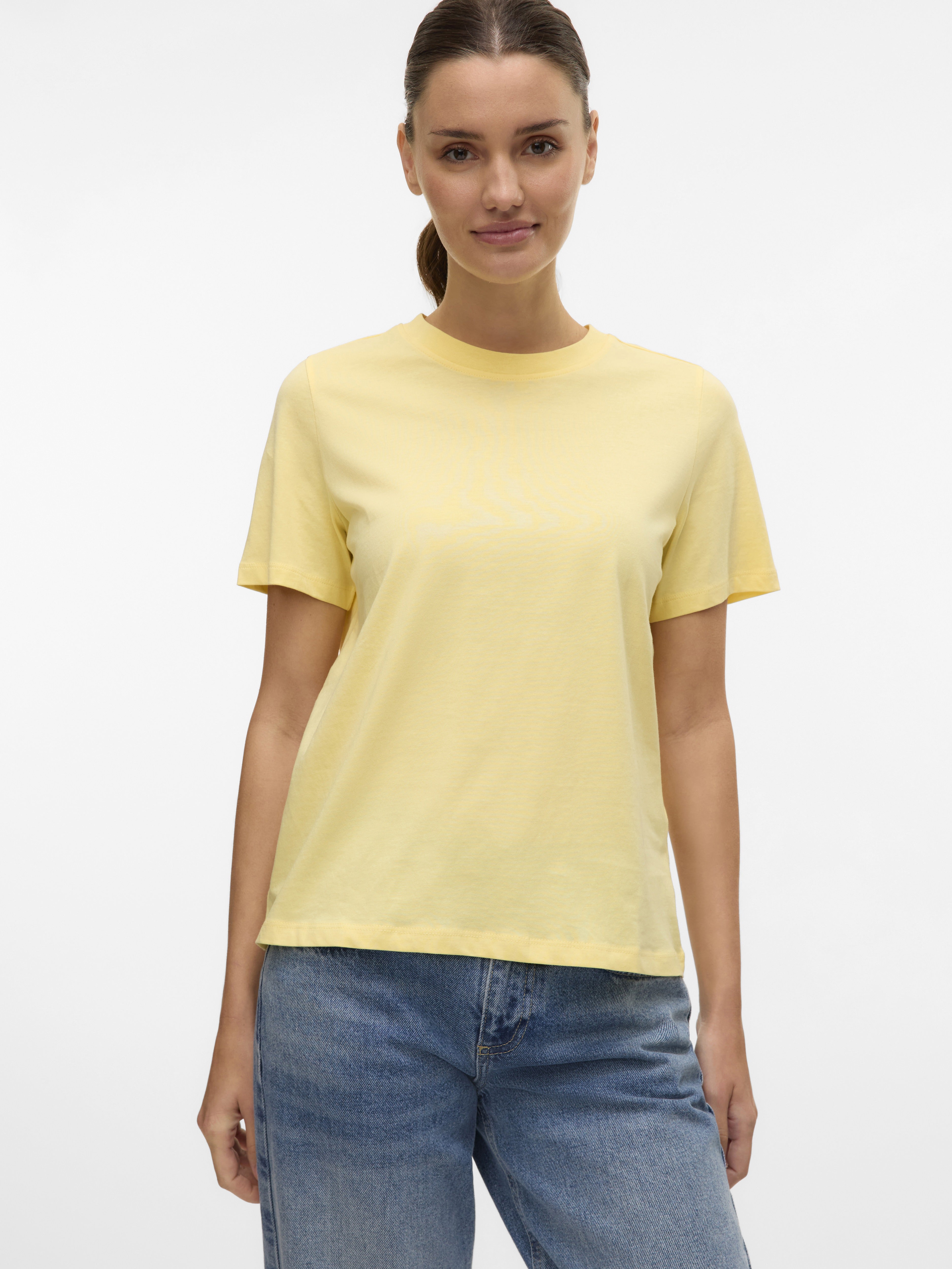 Vero Moda Damen T-Shirts Lemon Meringue