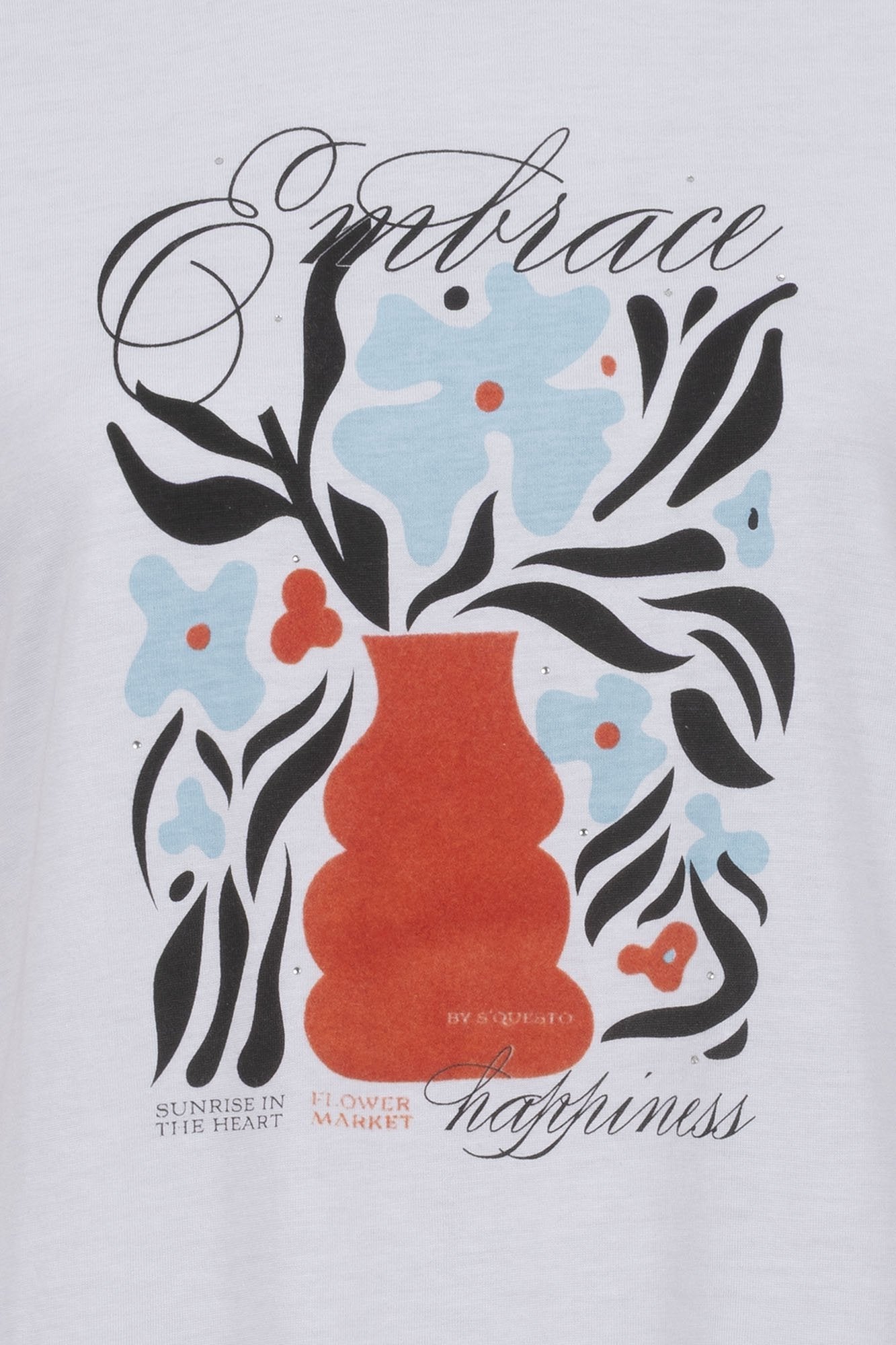 Soquesto Damen T-Shirts Weiß