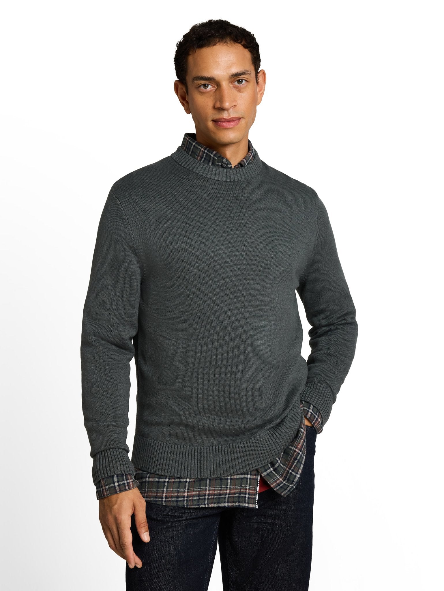 Tom Tailor Herren Pullover Darkest Olive M