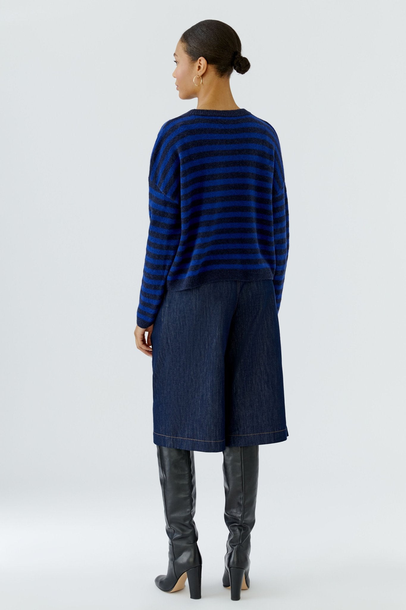 Oui Damen Pullover Blue Blue
