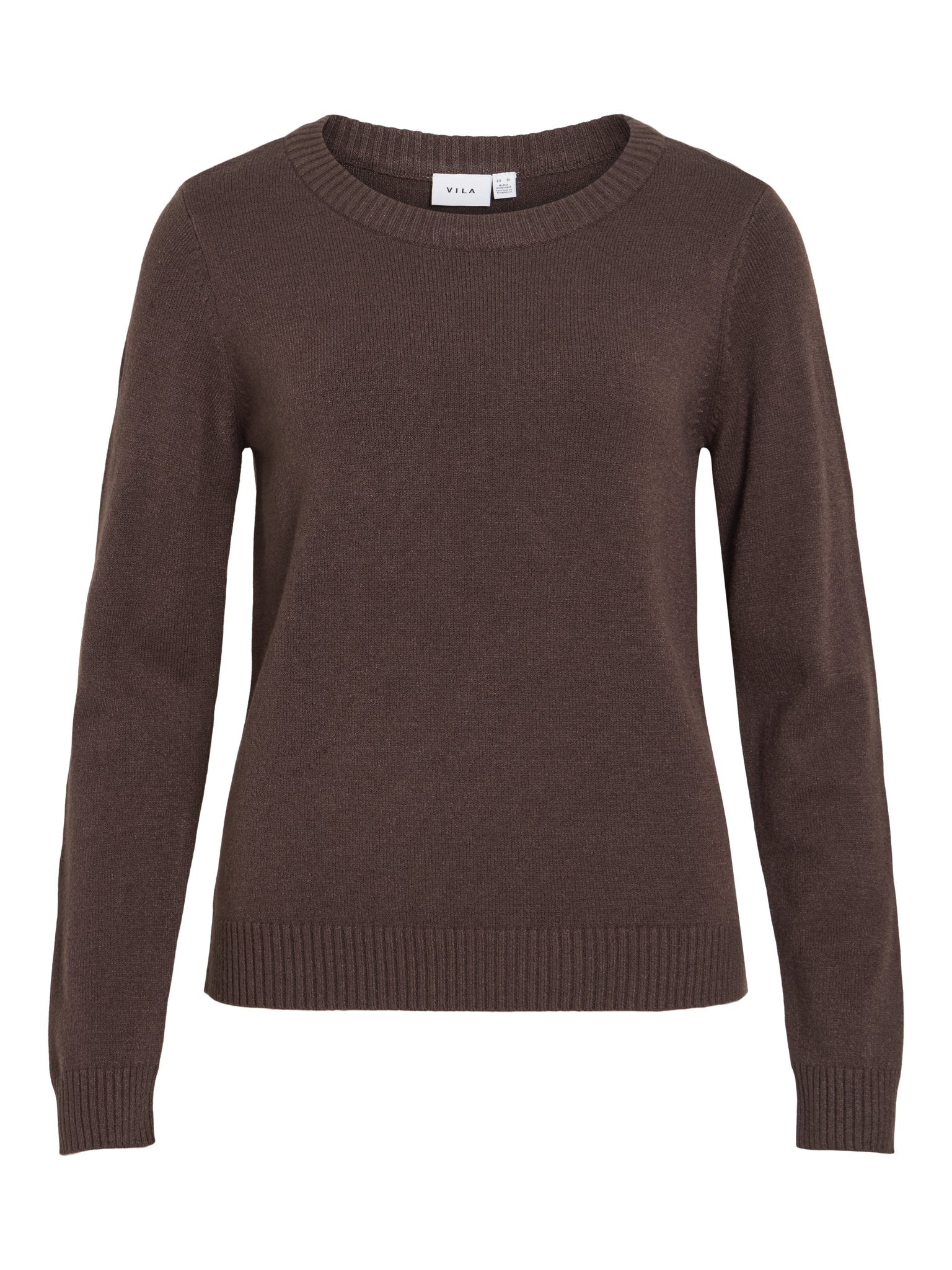 Vila Damen Pullover Coffee Bean