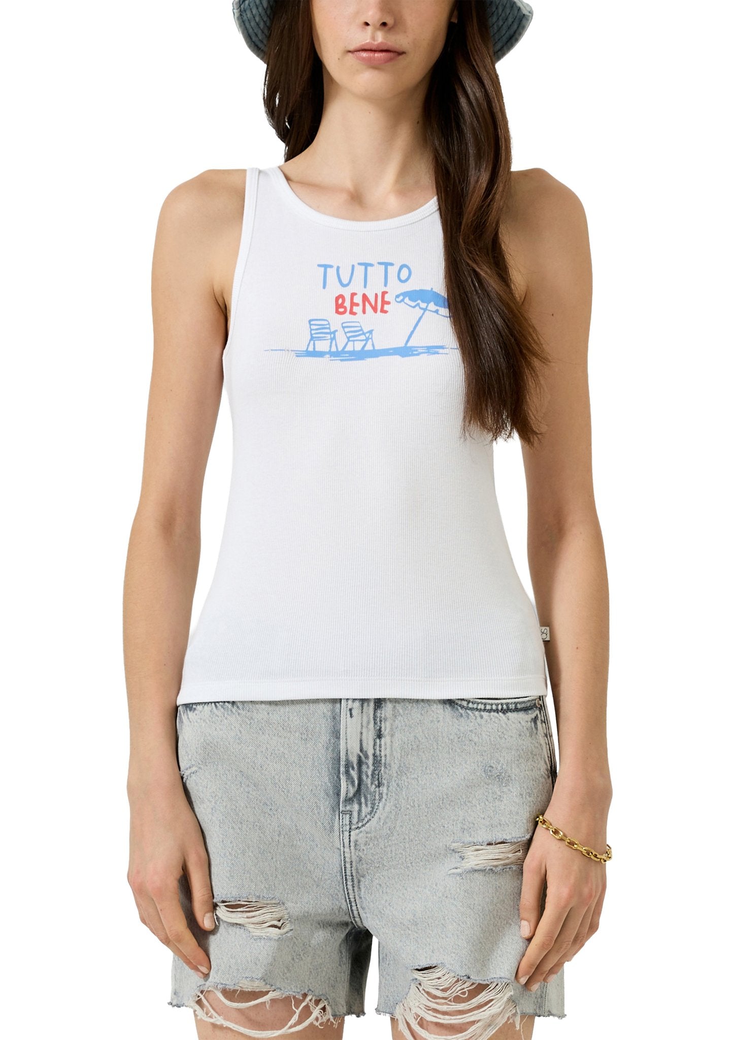 QS by S.Oliver Damen Tops White