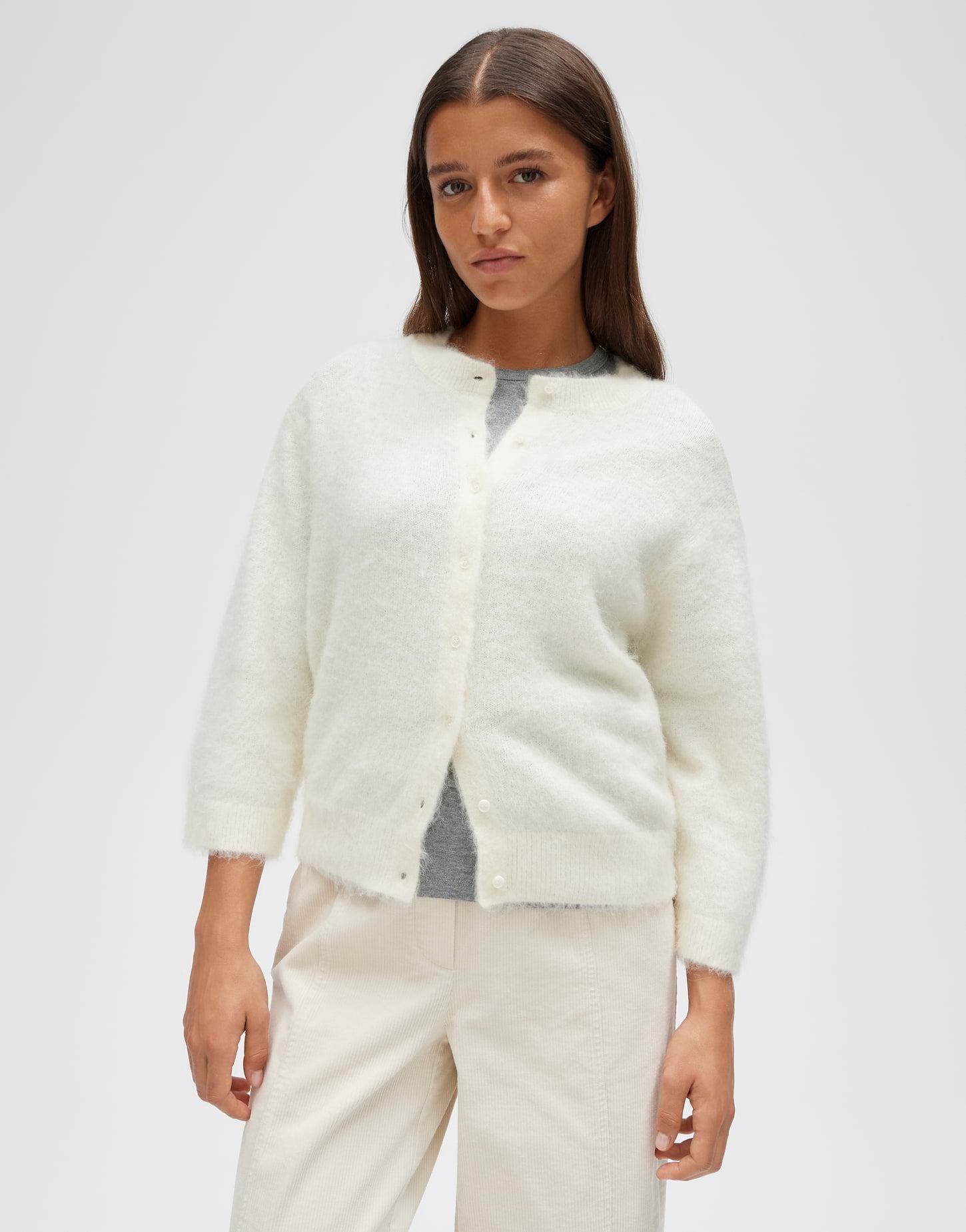 Opus Damen Pullover Soft Cream