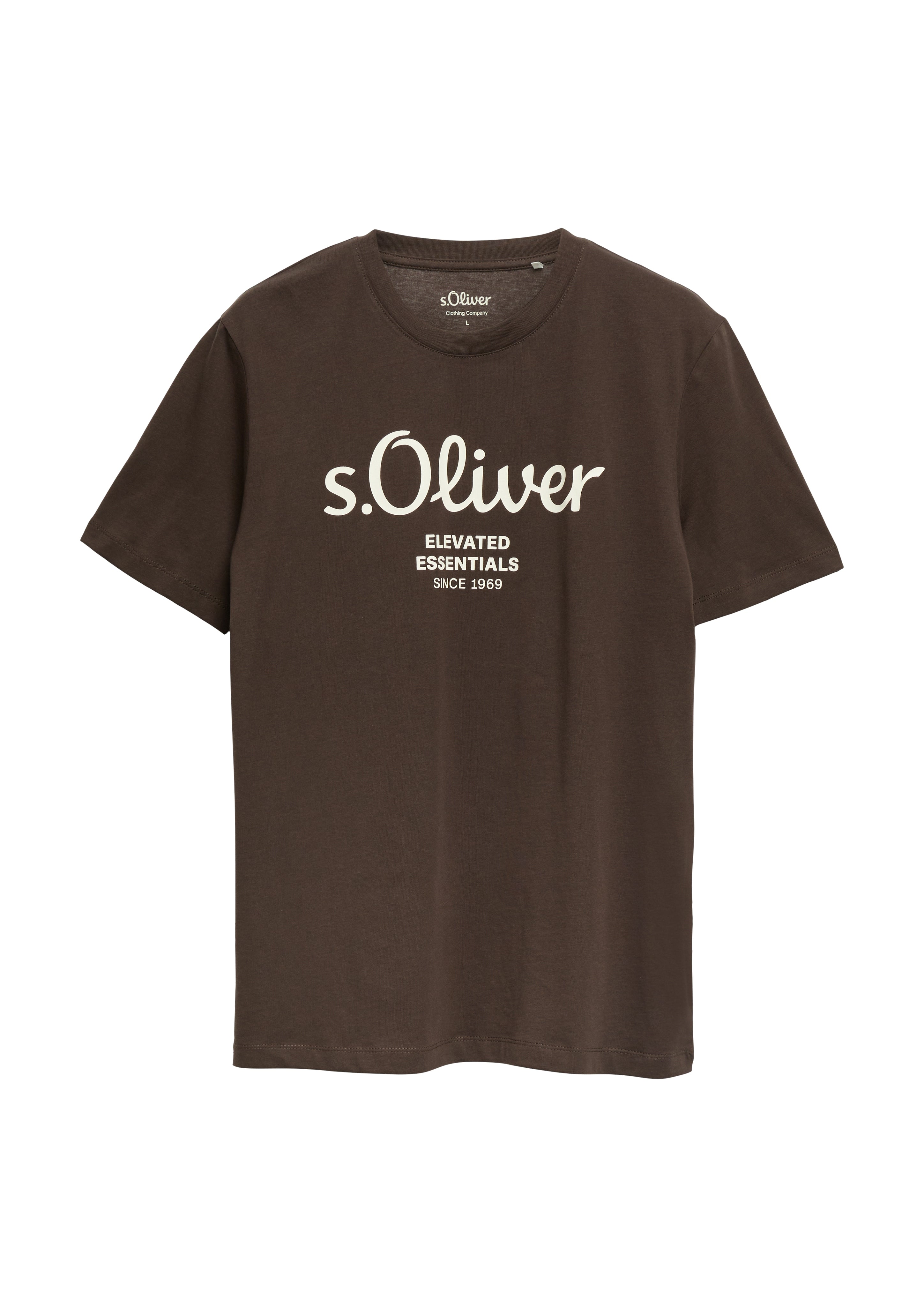 S. Oliver red Herren T-Shirts kurz Brown