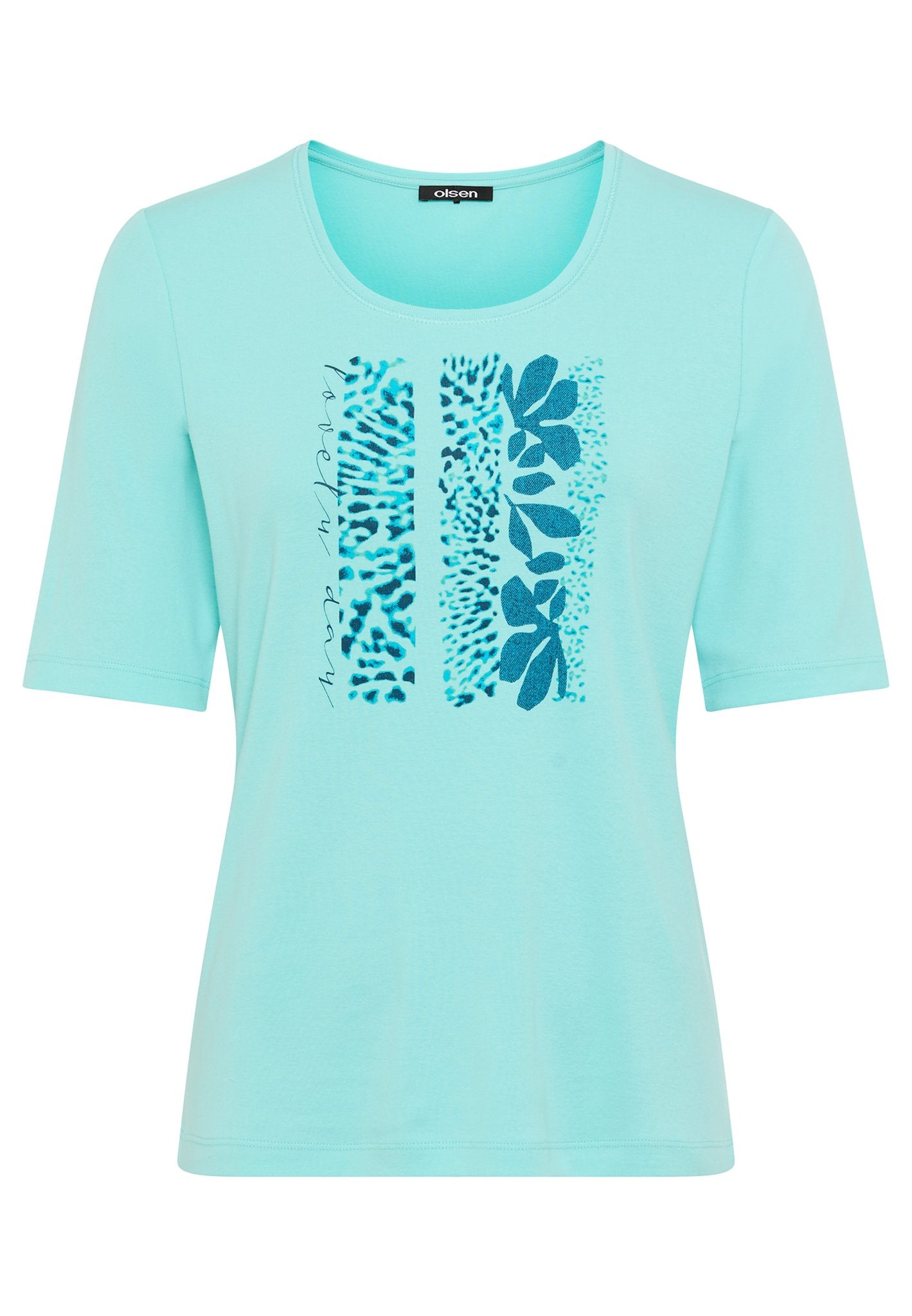 Olsen Damen T-Shirts  Pool Blue
