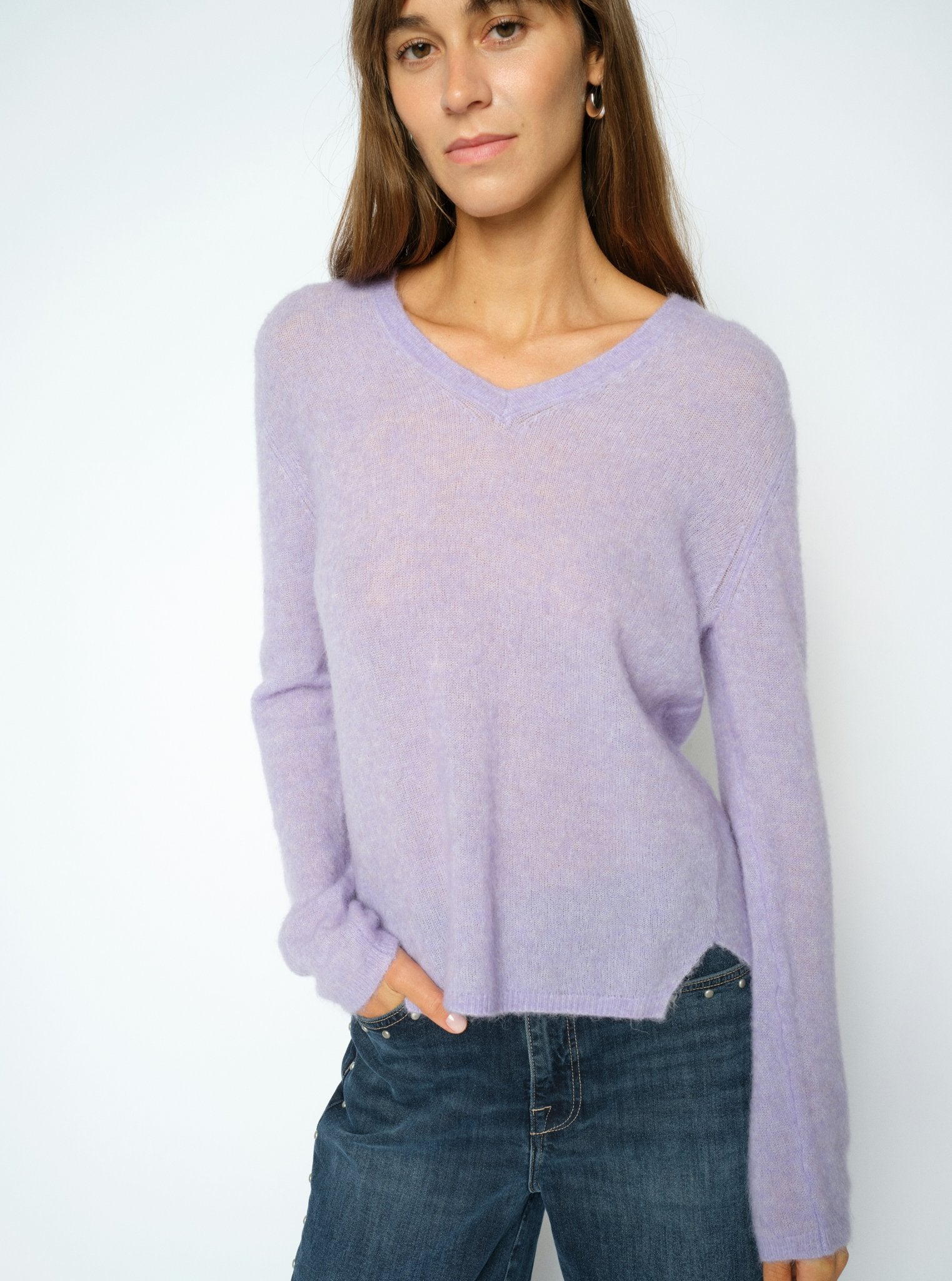 Mos Mosh Damen Strickjacken Violet Tulip