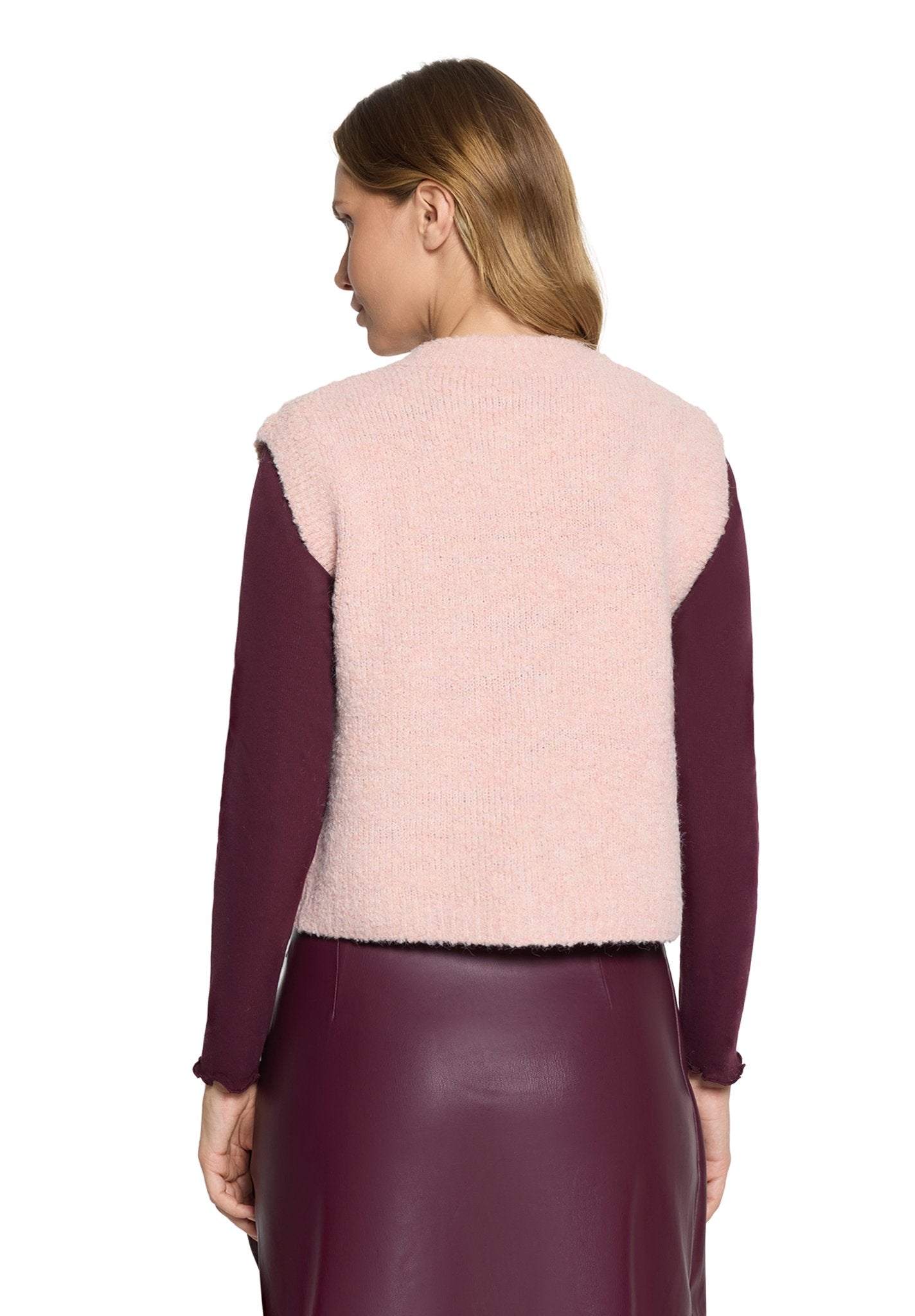 Cartoon Damen Strickjacken Rose Melange