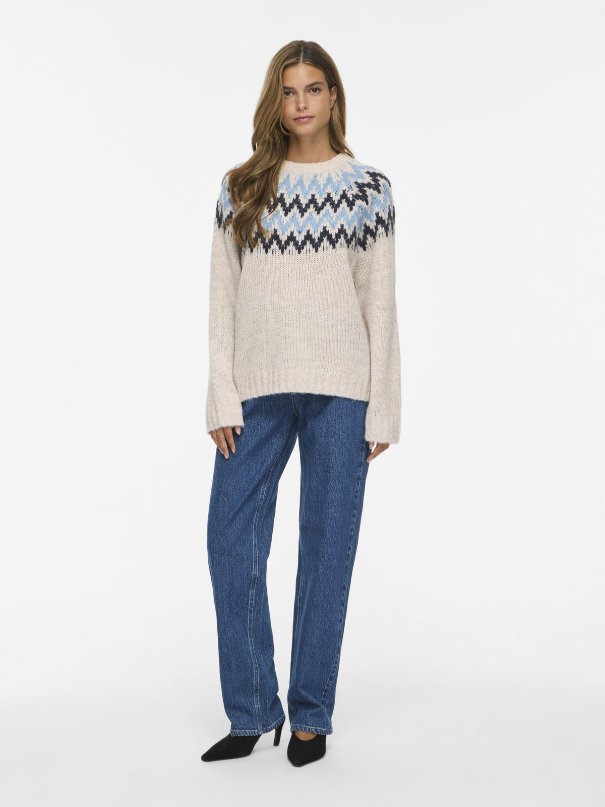 Vila Damen Pullover Super Light Nat