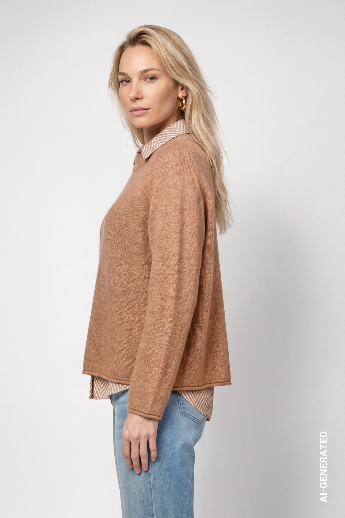 Monari Damen Pullover  Brown Sugar