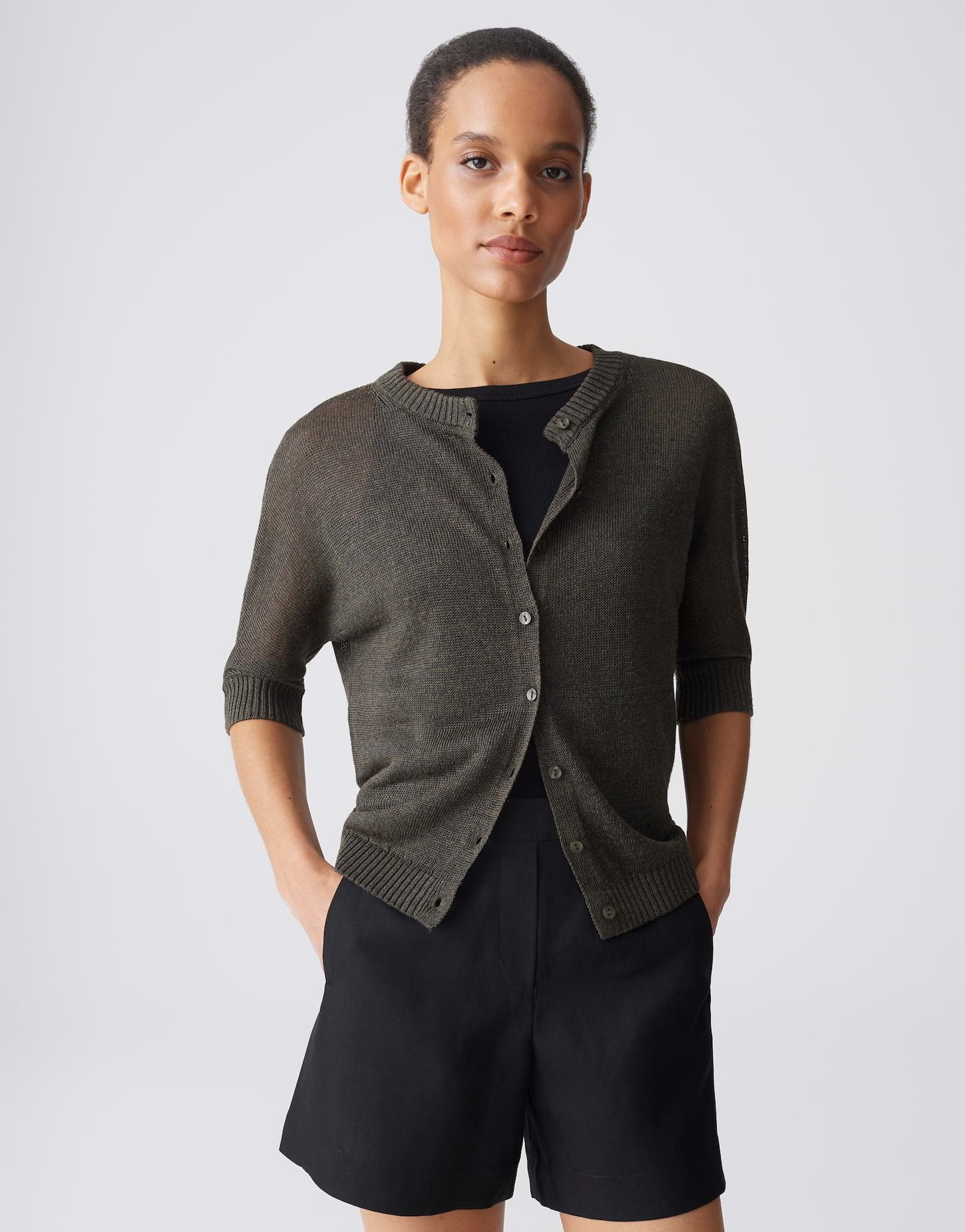 Opus Damen Pullover Deep Green