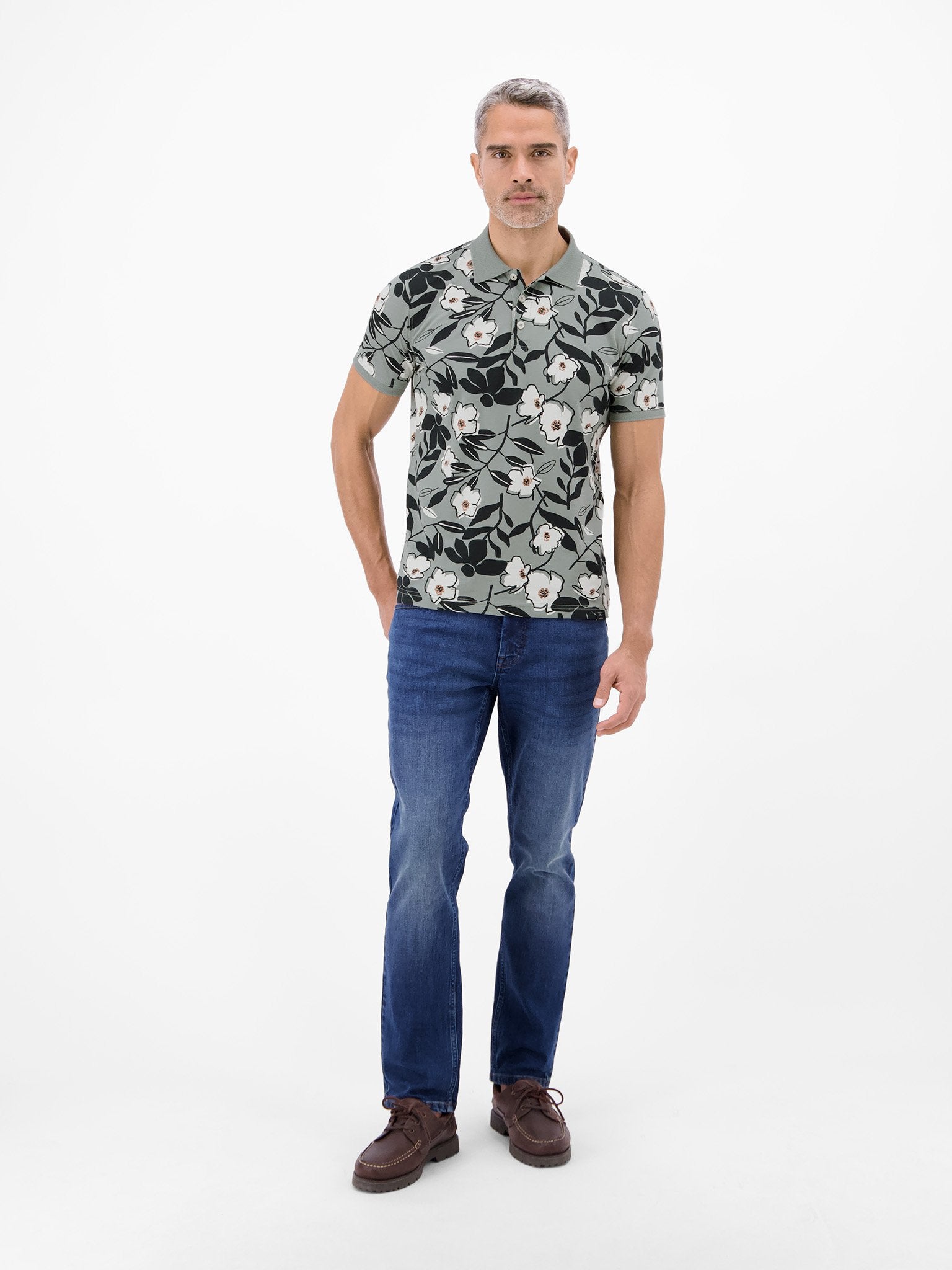 Lerros Herren Polo-Shirts Storm Grey