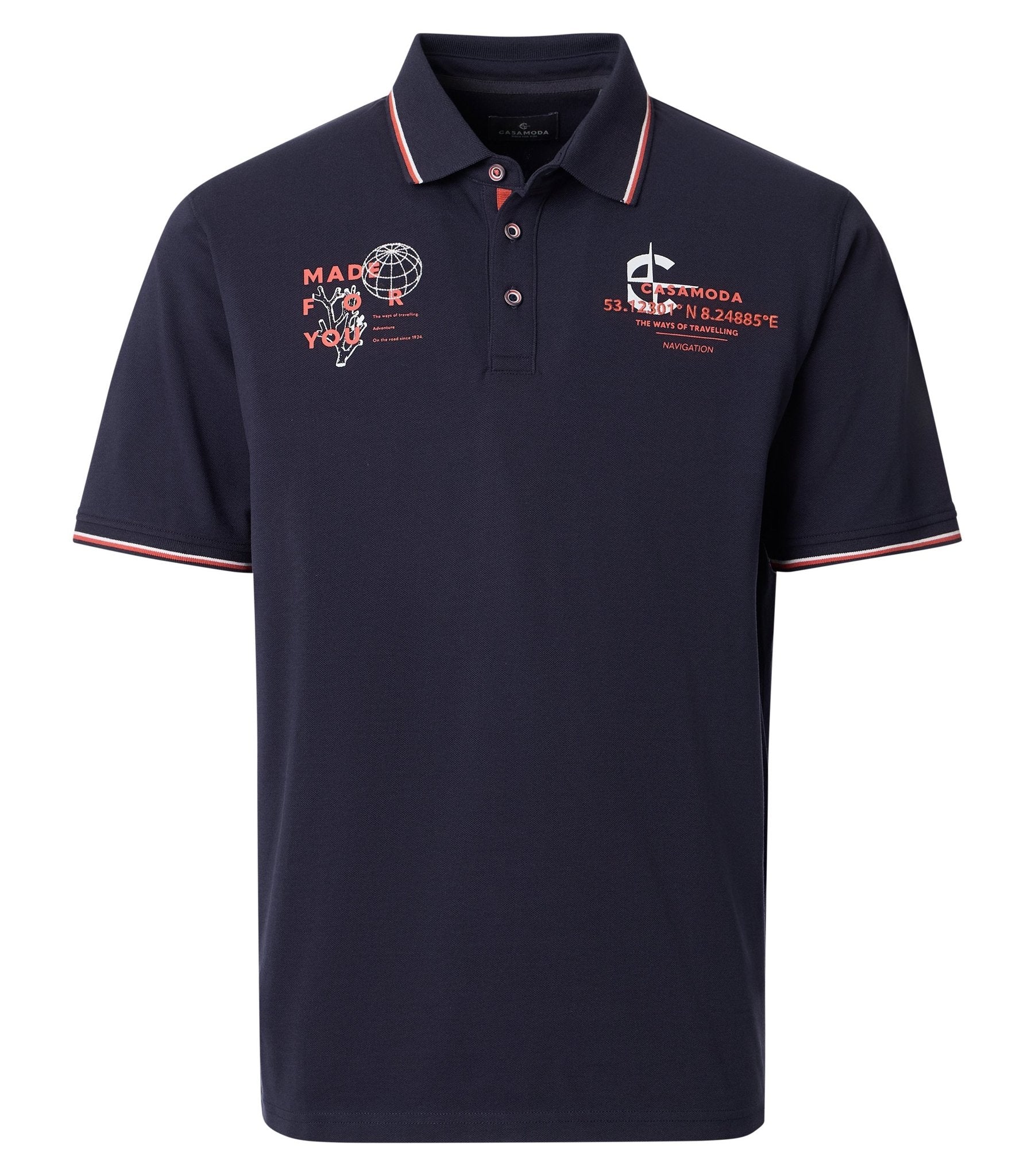 Casa Moda Herren Polo-Shirts  Blau